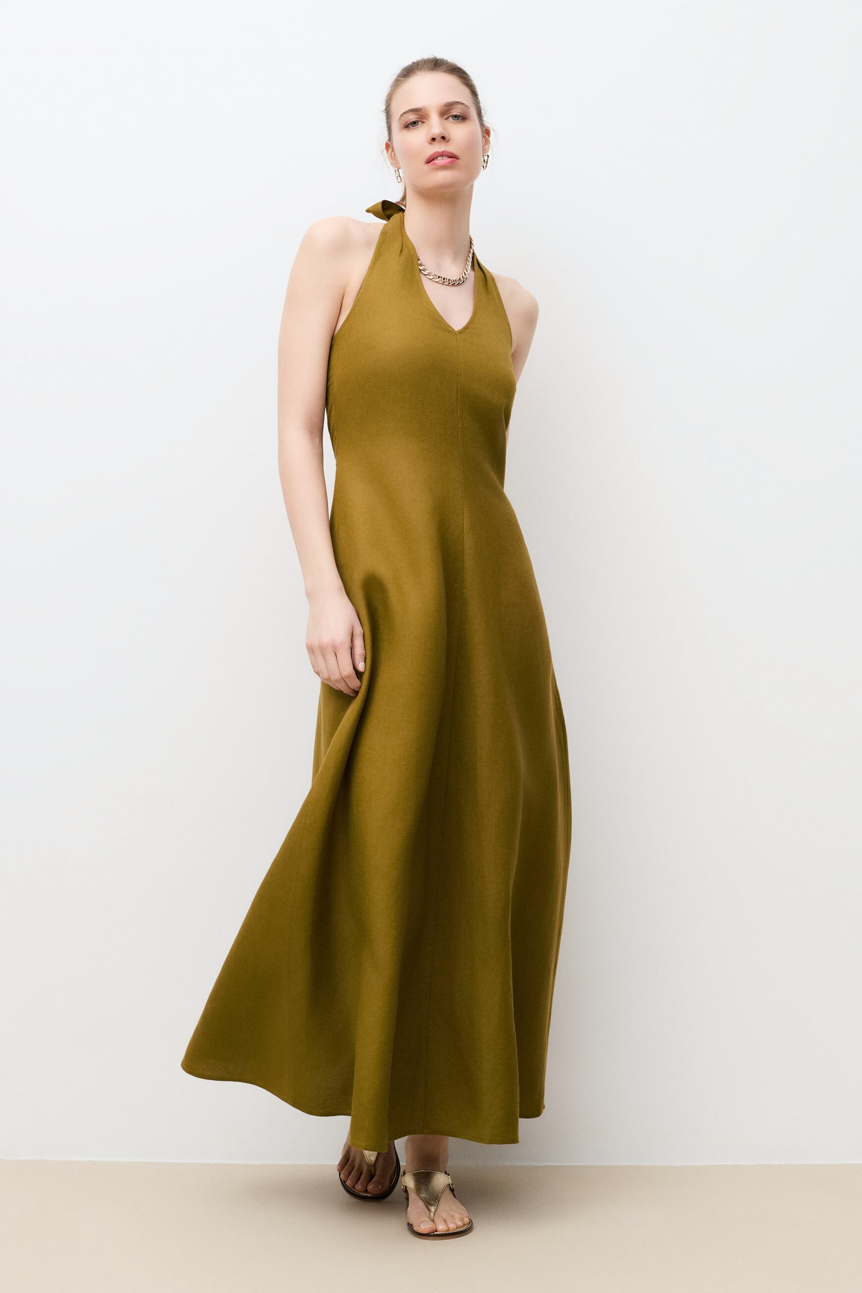 Robe Railey vert olive femme