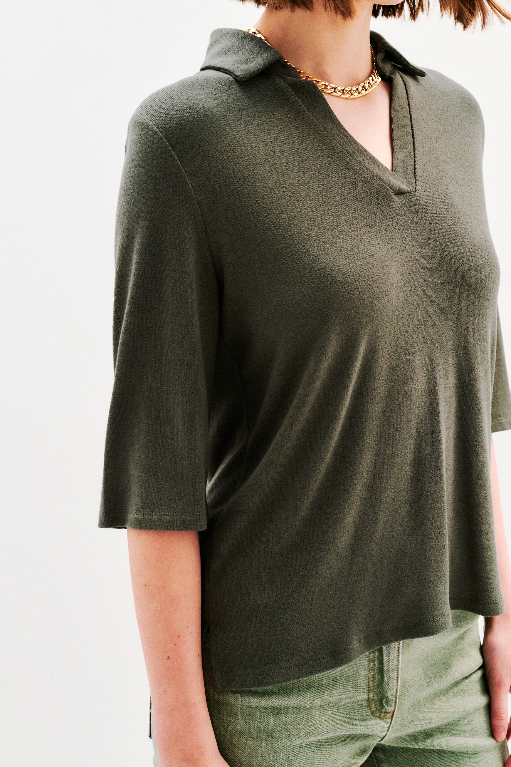 tee shirt elisa vert kaki femme tee shirt elisa vert kaki femme