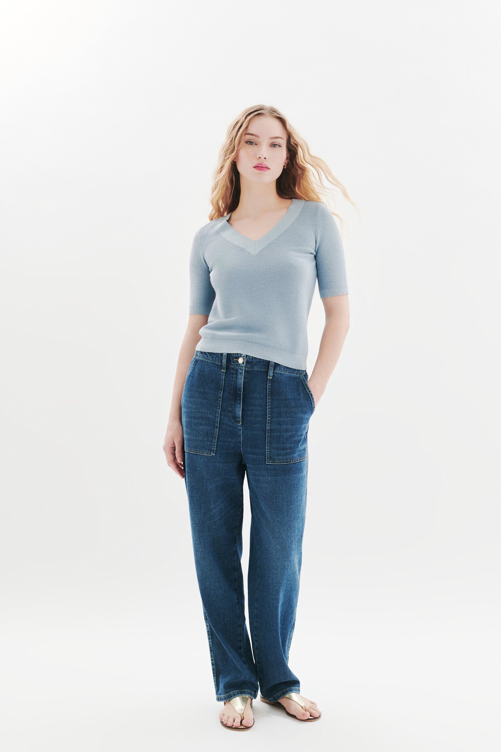 Mlevi sweater sky blue woman