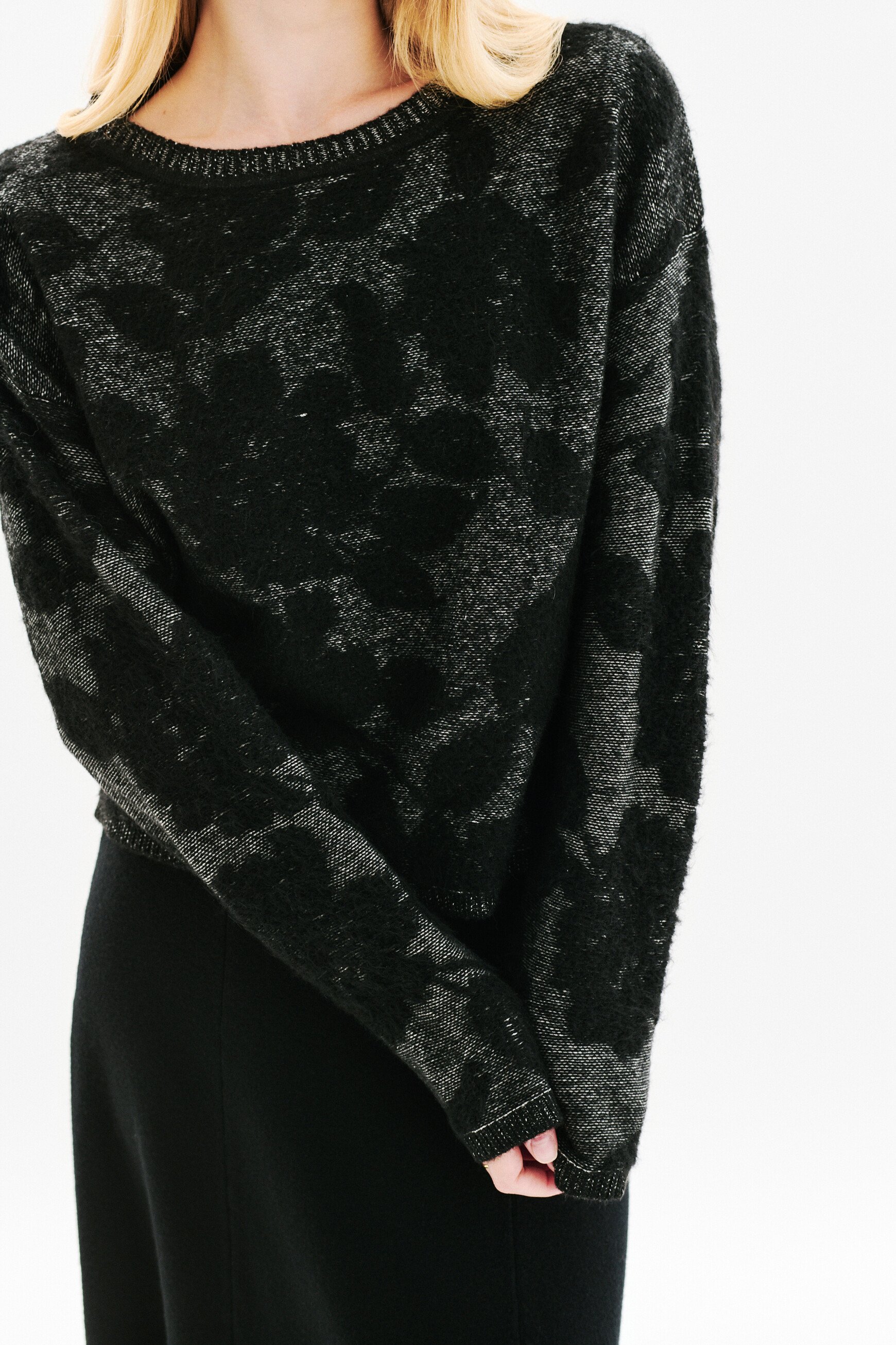 Jersey Mflorentine negro mujer