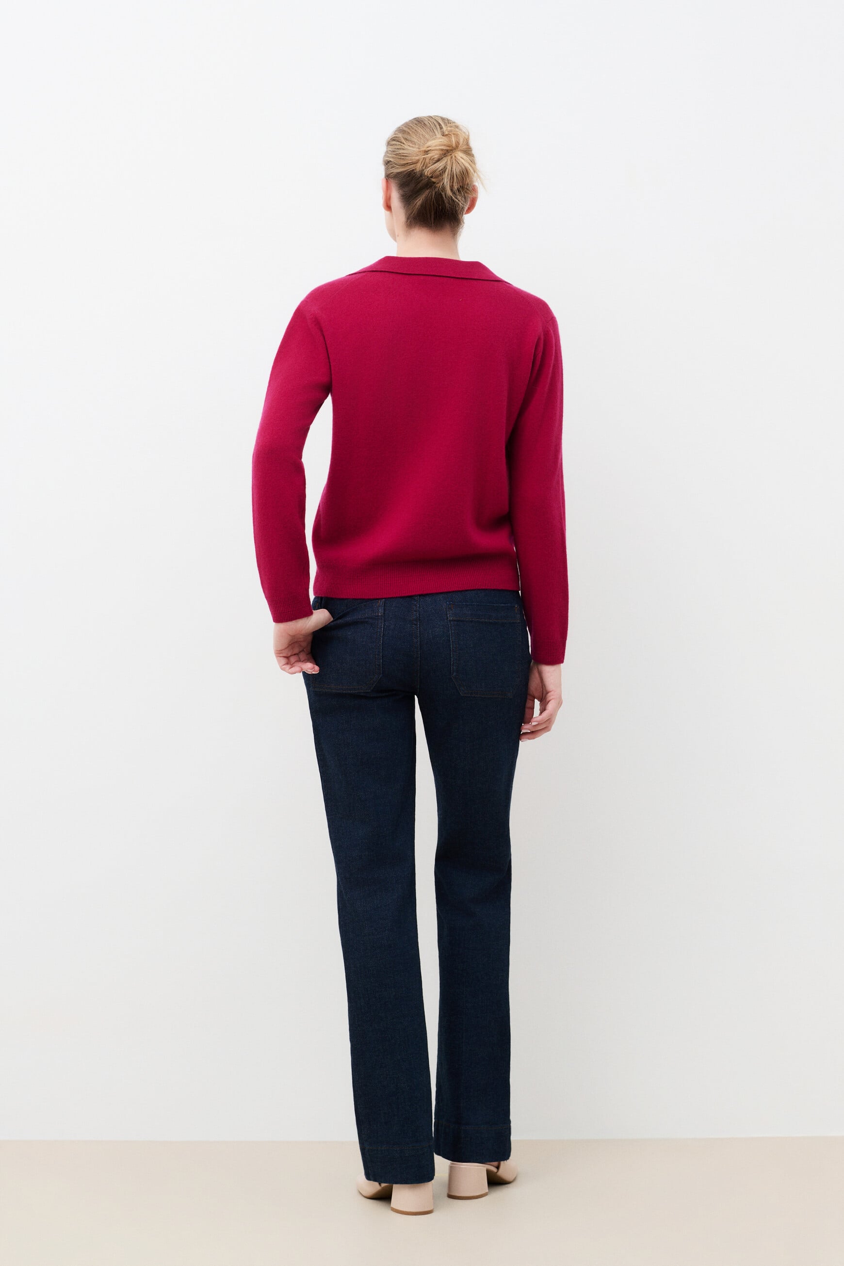 Mvictor sweater 100% cashmere raspberry pink woman