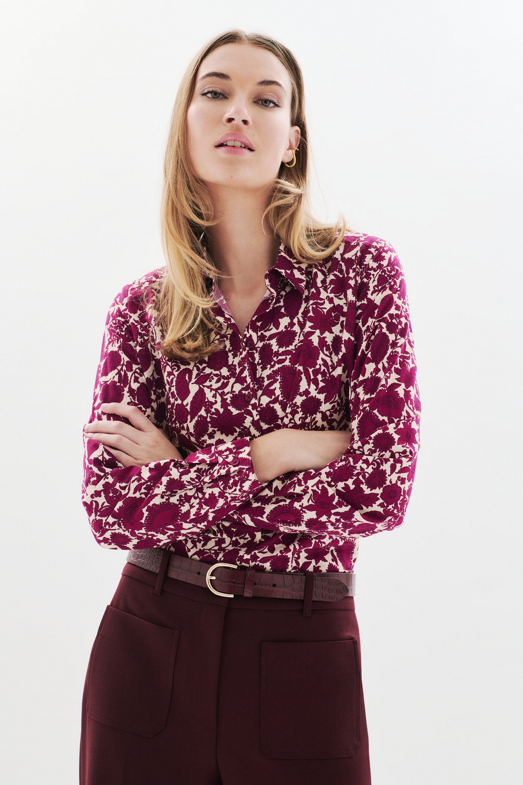 Camisa Cjessica2 bordeaux mulher