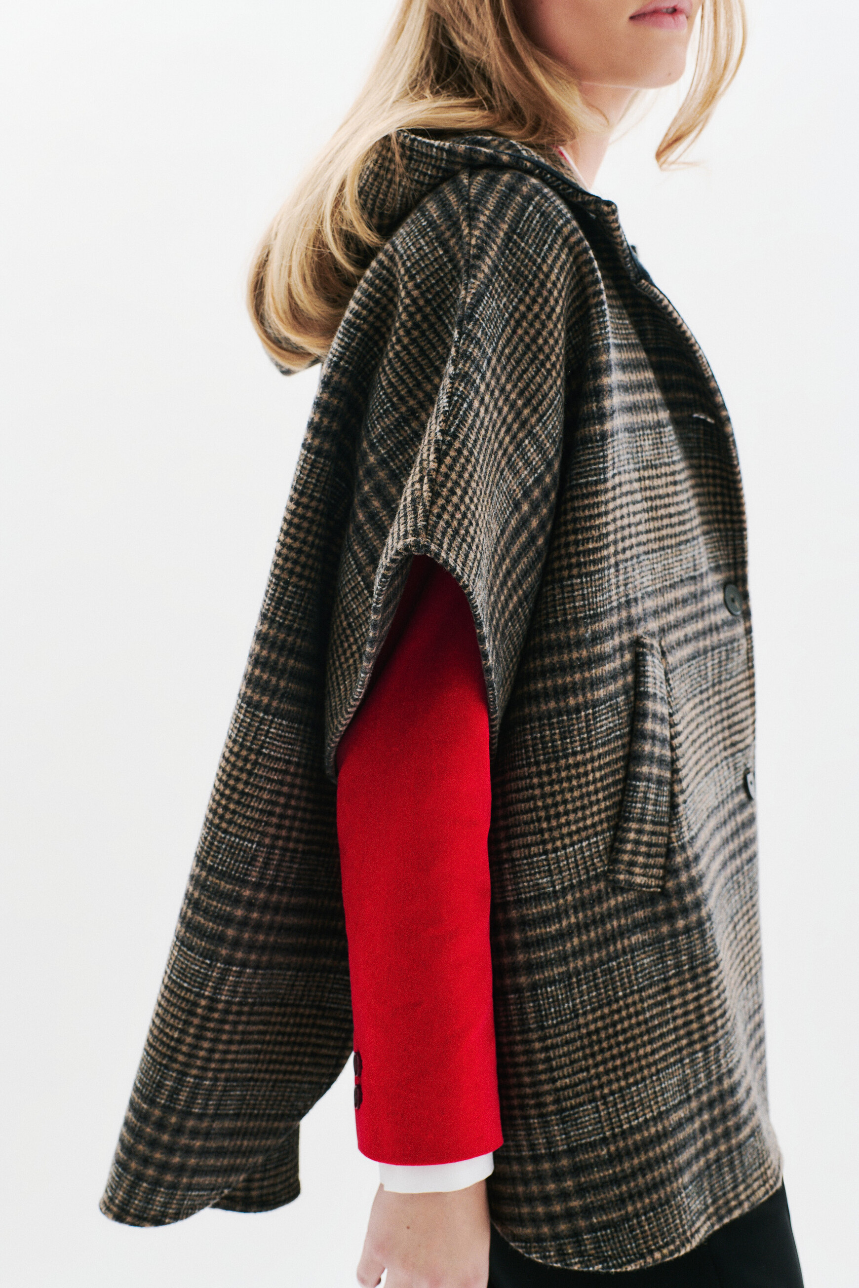 Harca2 poncho taupe woman