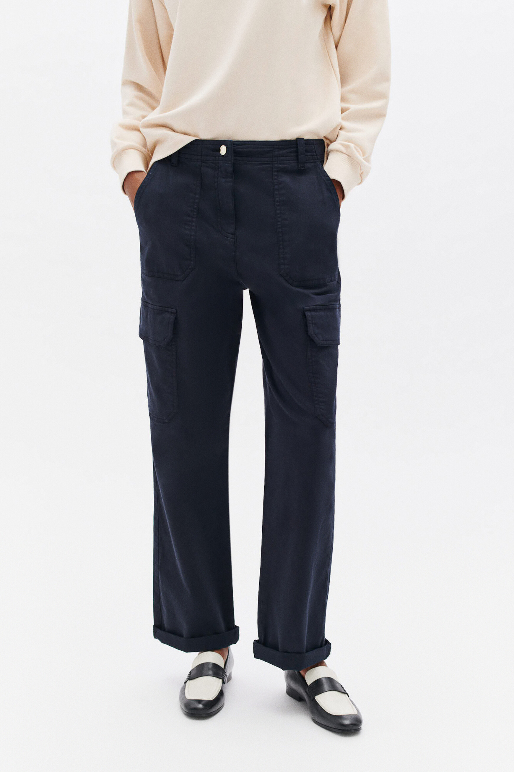 Pantalon azul marino mujer de 2025 vestir