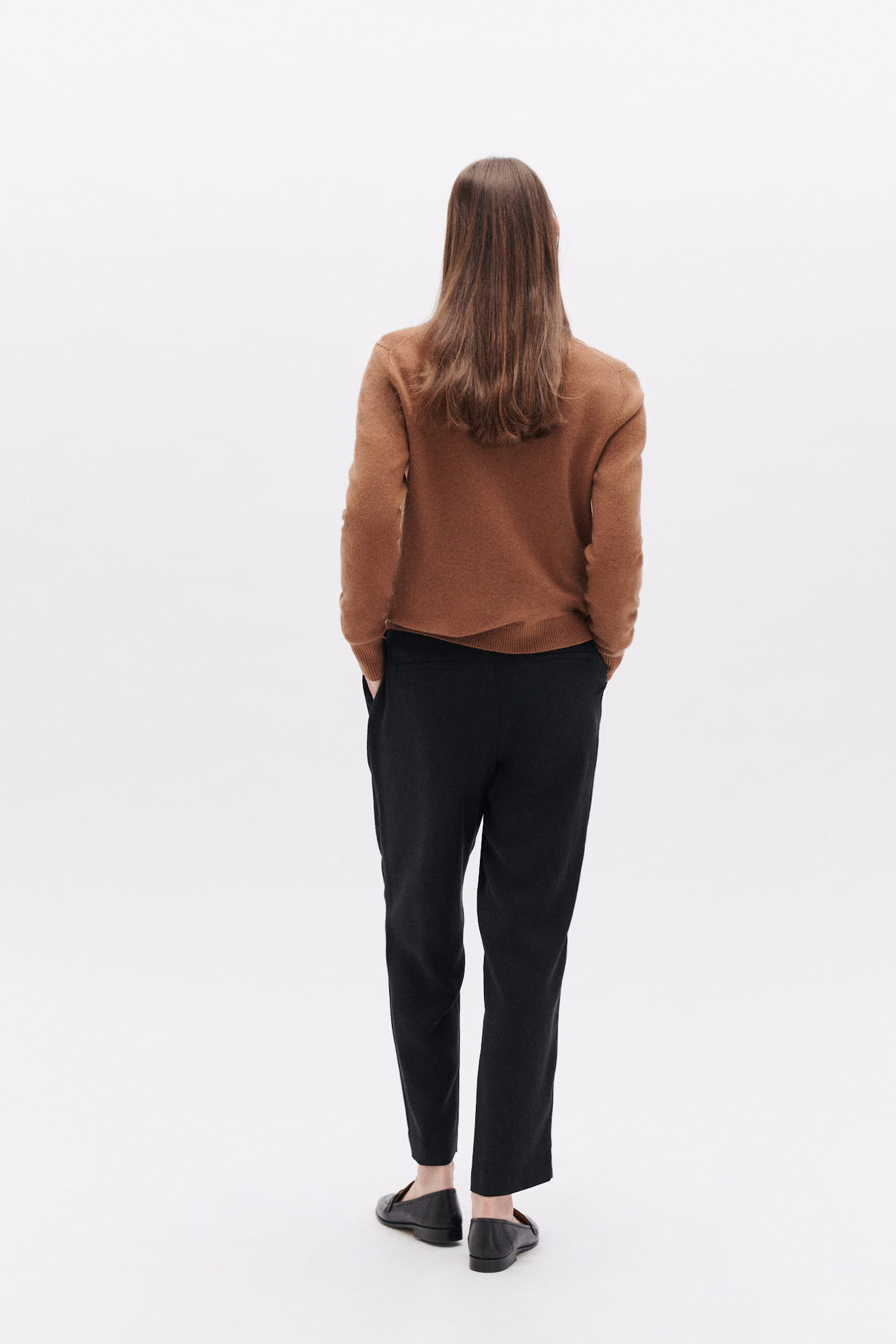 Pull Femme Warehouse Marron Bordeaux - Taille UK10, Coton, Col Rond, Occasion Très Bon état