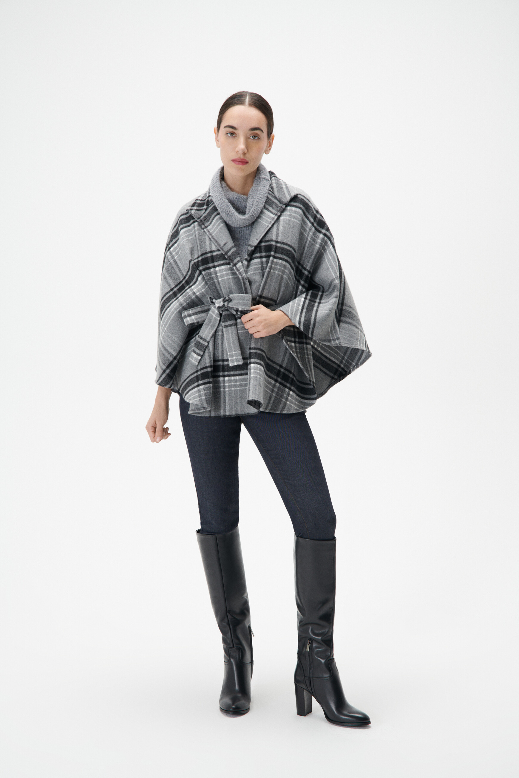 Poncho hacaro noir femme