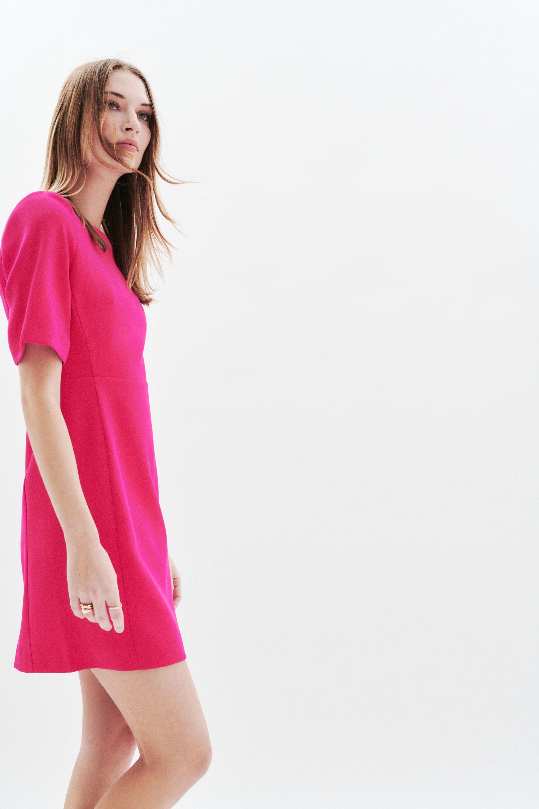 Rcalix dress fuchsia pink woman