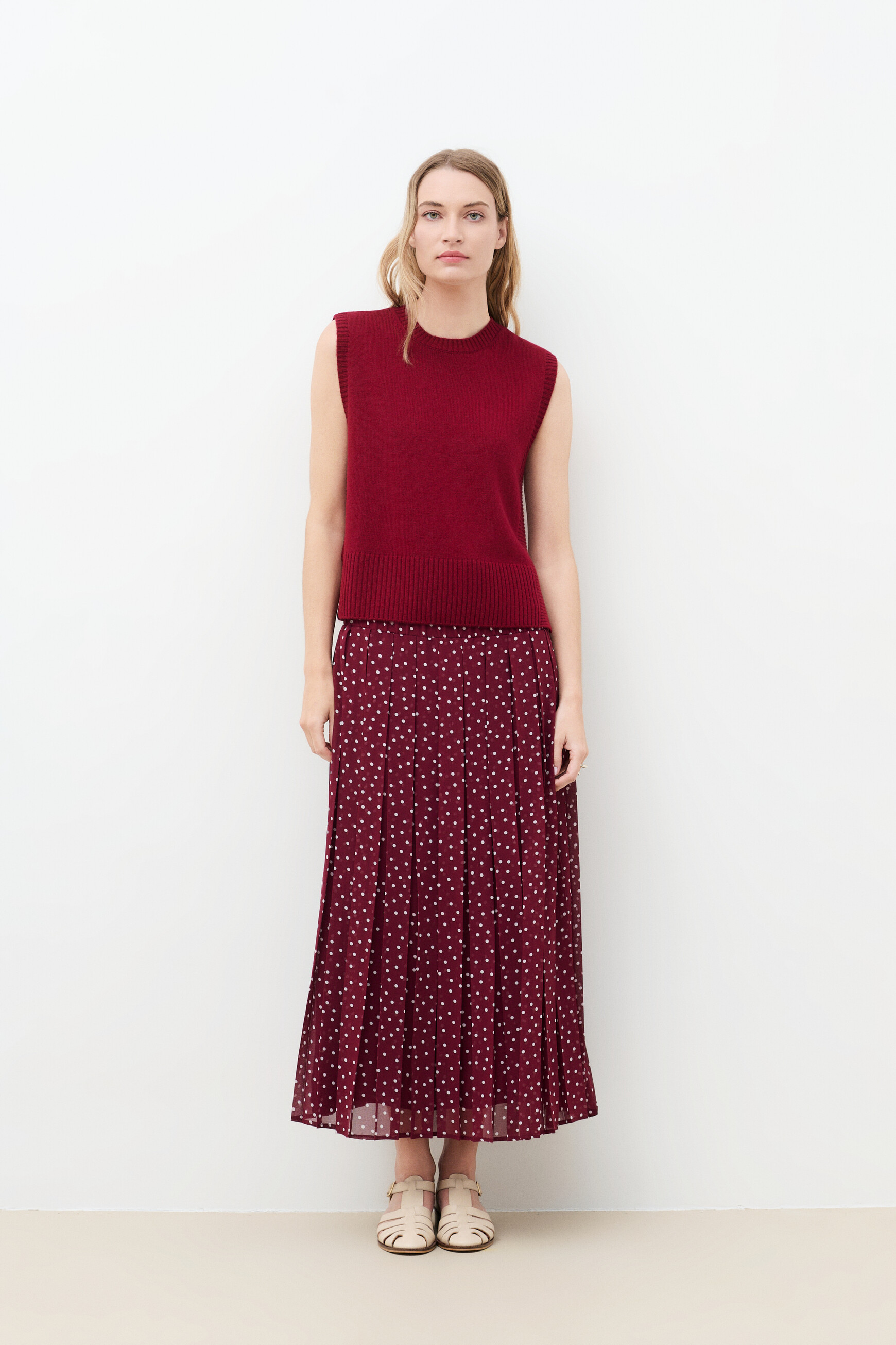 Mwillie sweater dark red woman