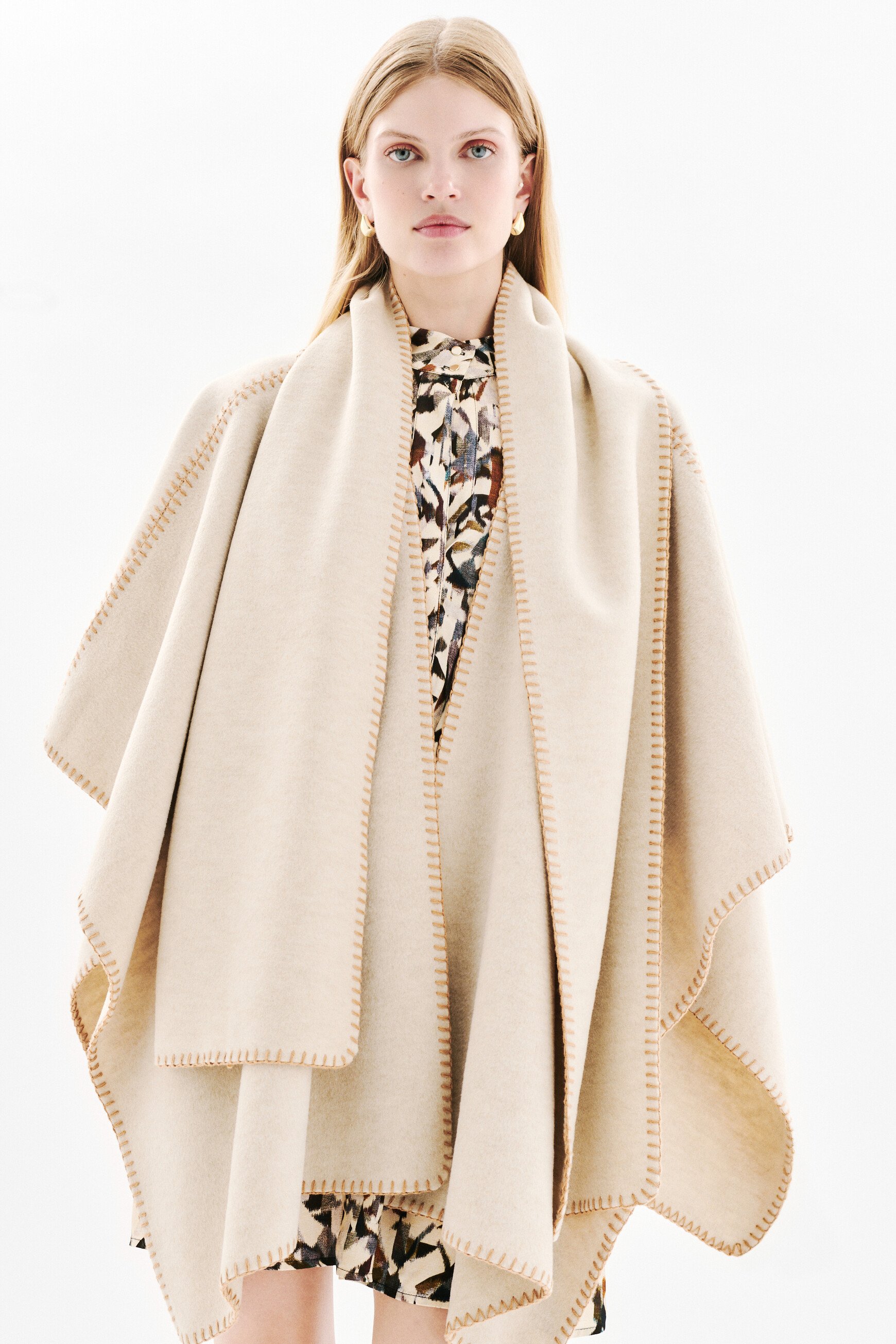 Hester poncho cream woman