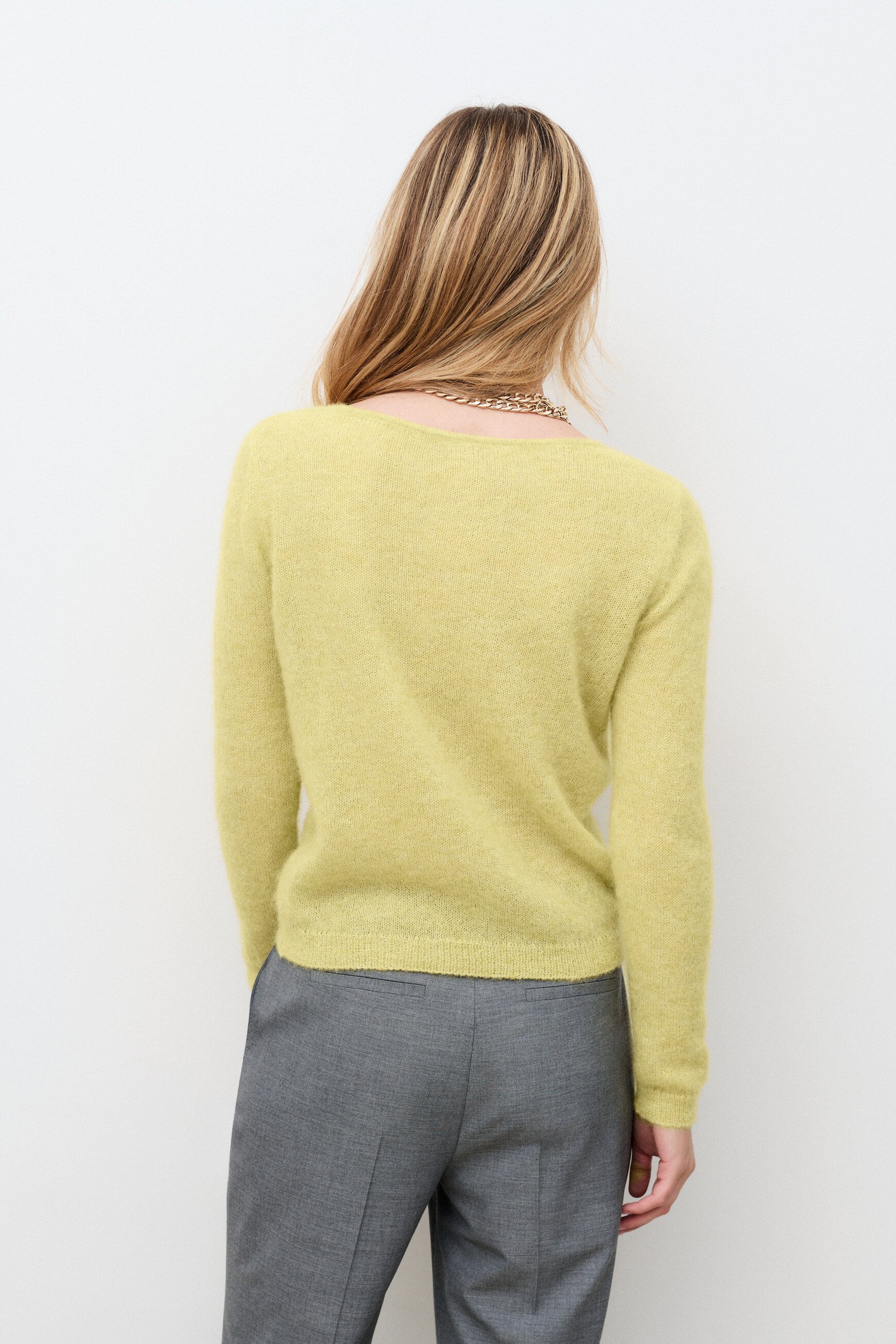 Pull Mvittoria vert anis femme