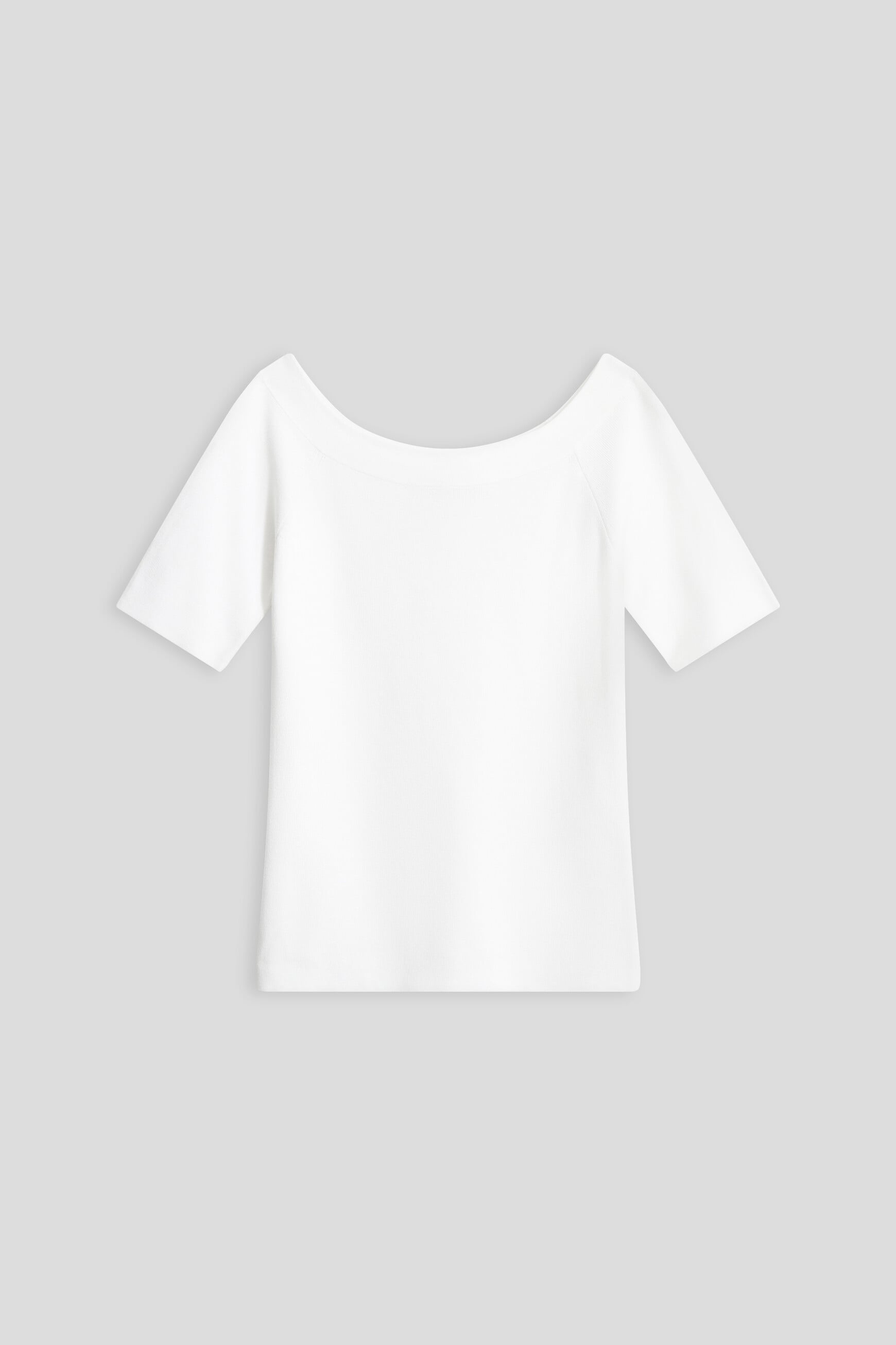Pull malone fin &agrave; col bateau blanc femme