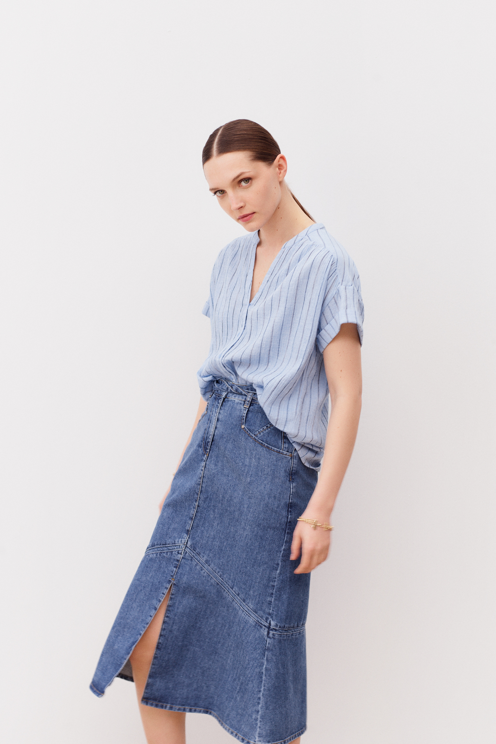 chemisier line denim stone femme chemisier line denim stone femme