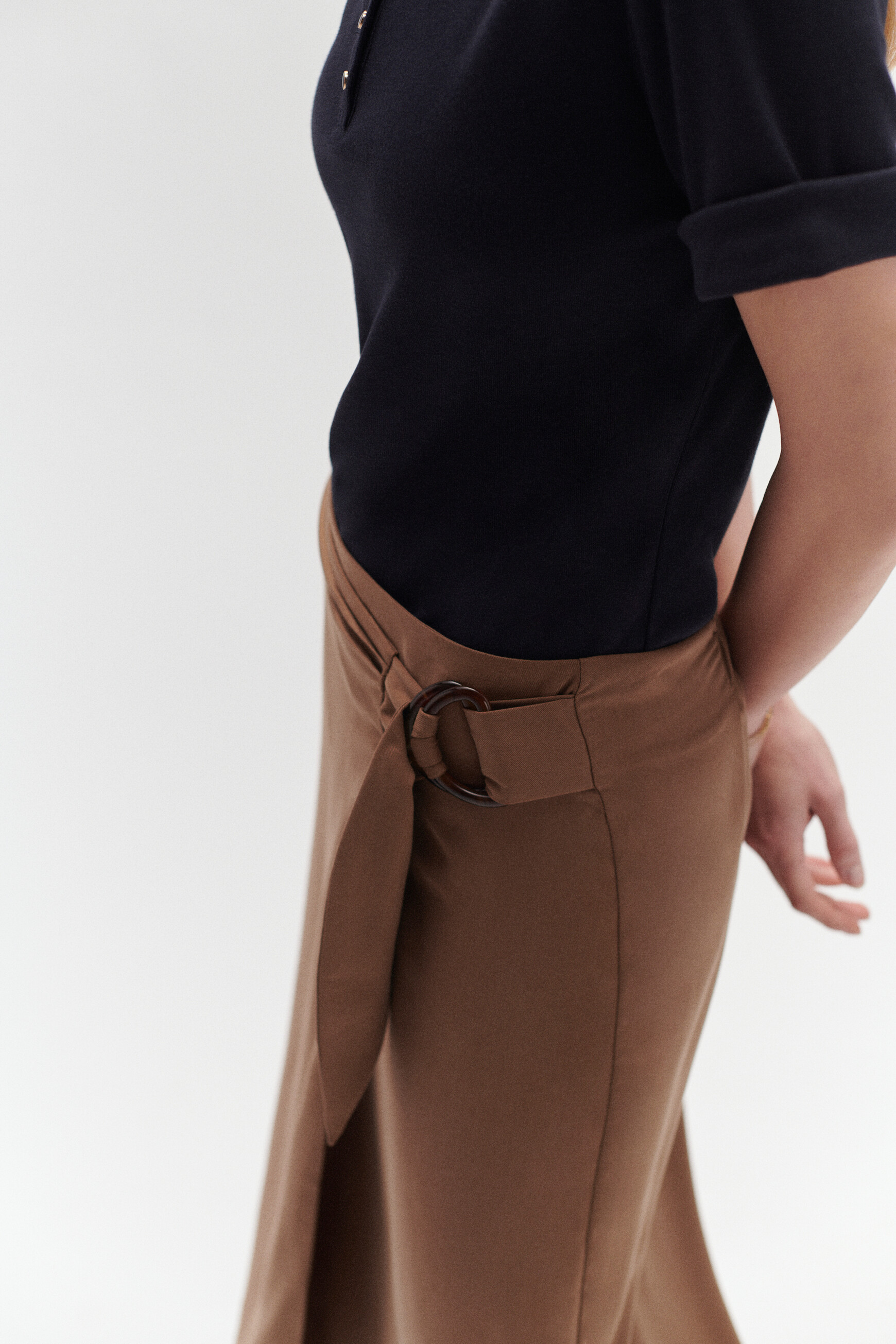 jupe portefeuille elica camel femme Jupe portefeuille elica camel femme