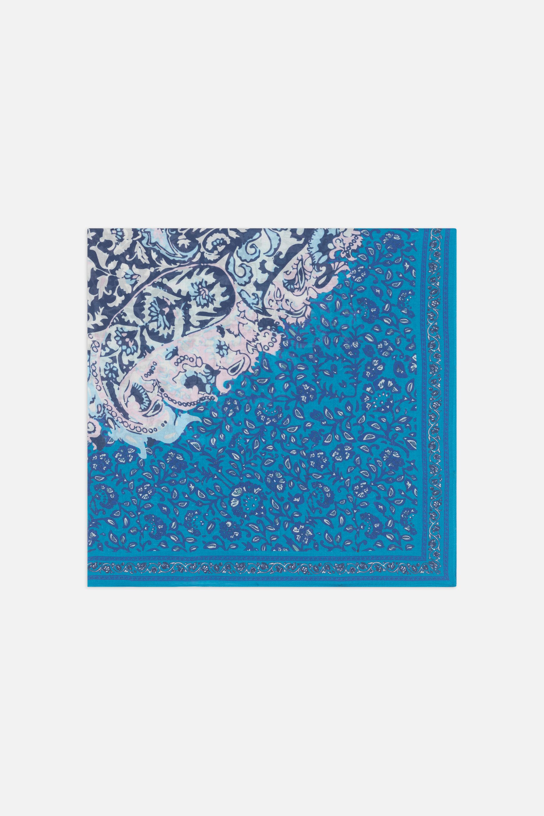 Foulard lallie vert canard femme