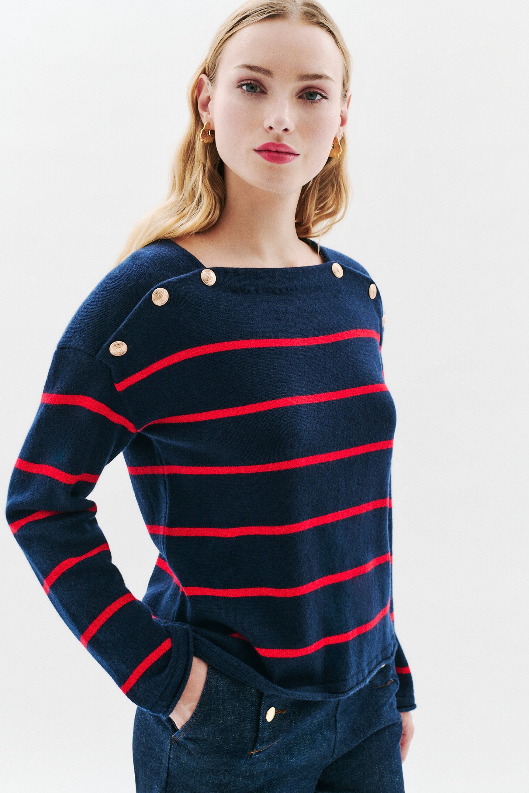 Pull Mloic bleu marine femme