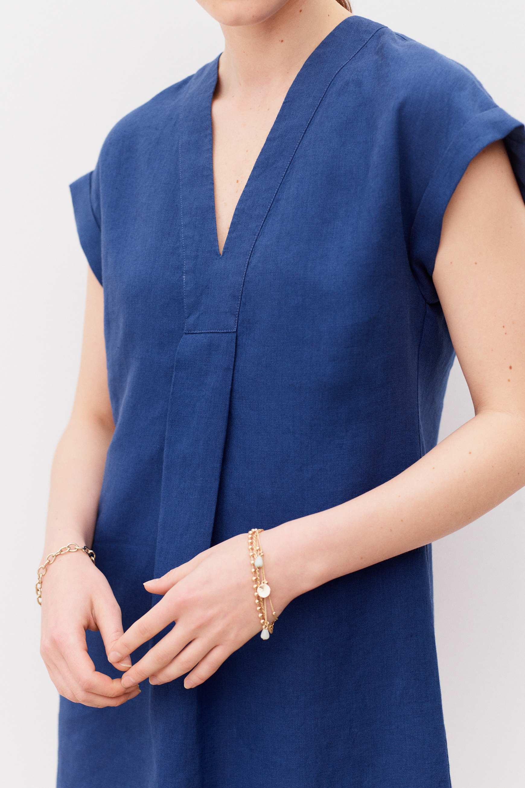 robe mirabelle 100 lin bleu marine femme robe mirabelle 100% lin bleu marine femme