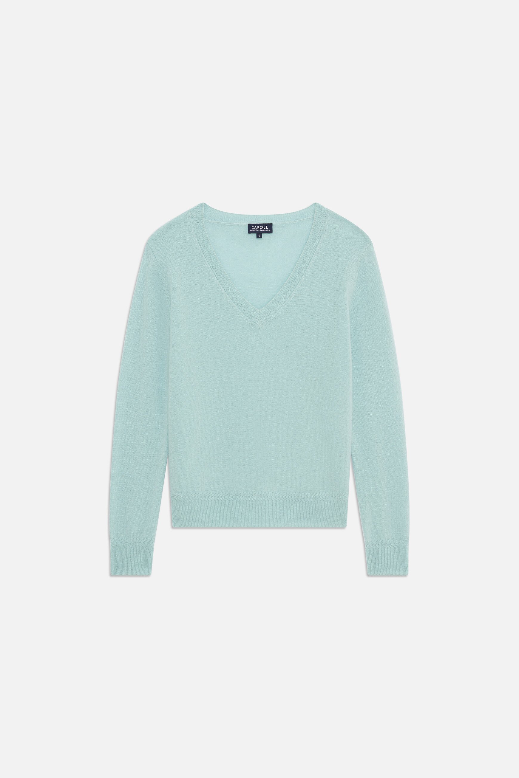 marianne2 100% cashmere sweater turquoise blue woman