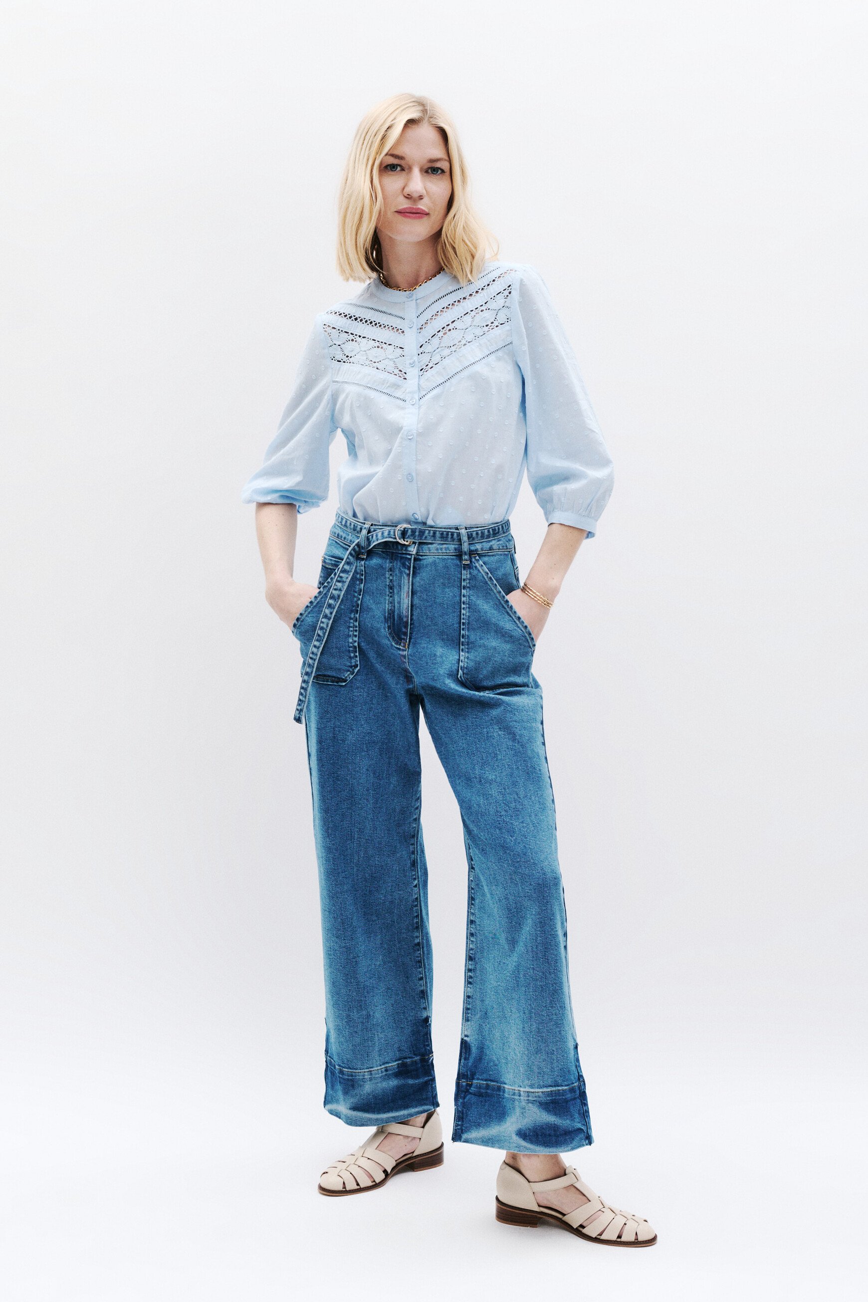 positani hose denim baby blau damen Positani Hose denim baby blau damen