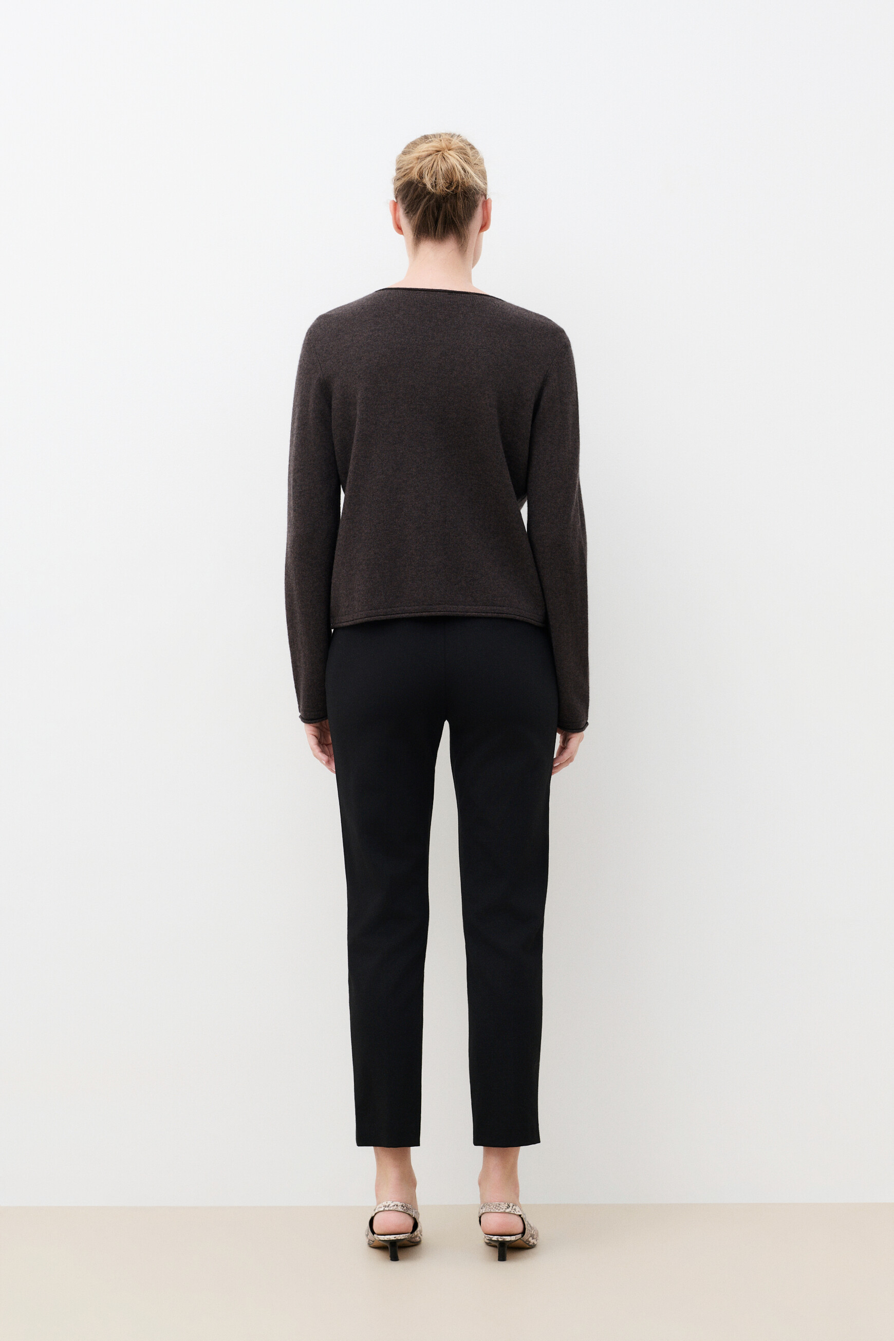 Msally sweater 100% cashmere dark brown woman