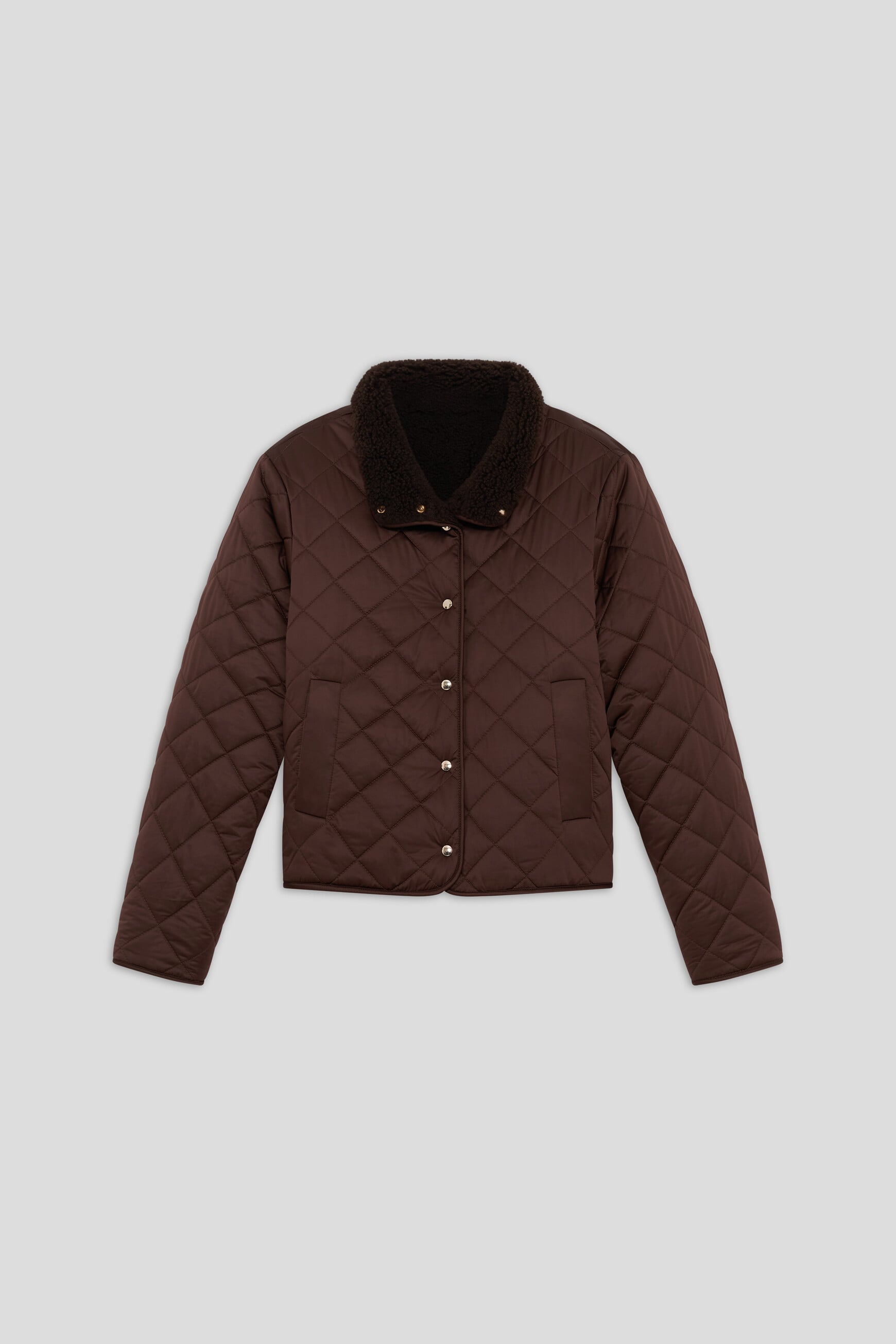 Gambertine puffer jacket dark brown woman