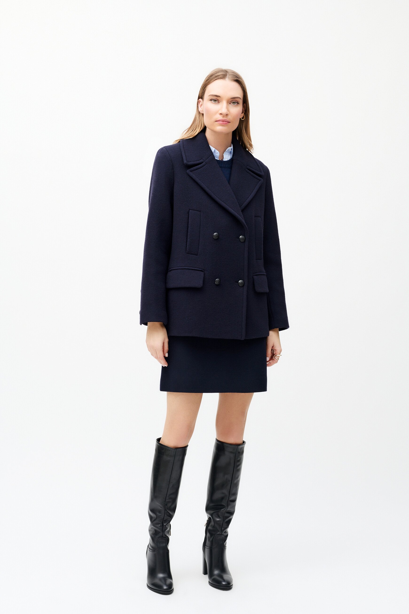 Manteau Gabane bleu marine femme
