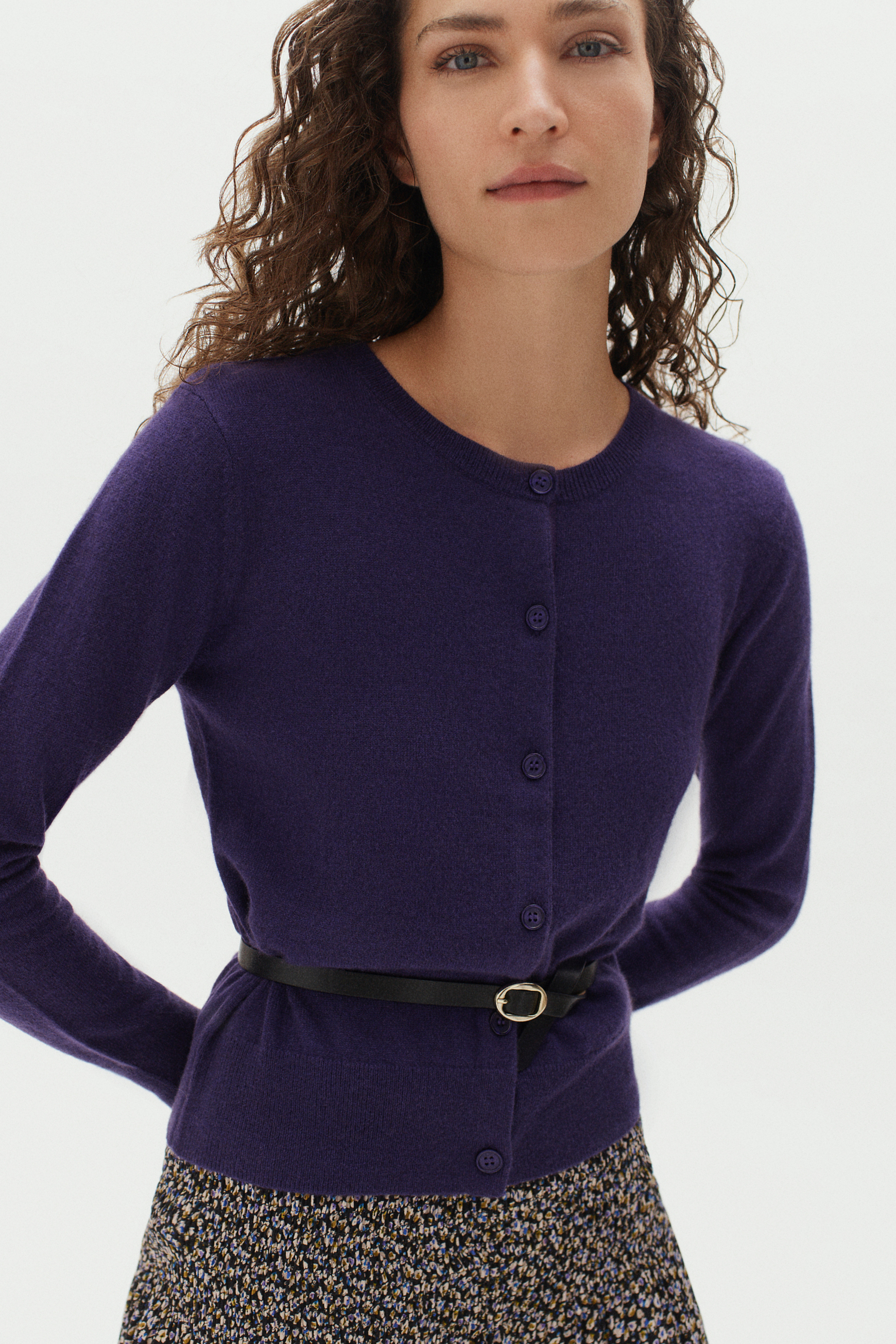 gilet caroline 100 cachemire prune femme gilet caroline 100% cachemire prune femme