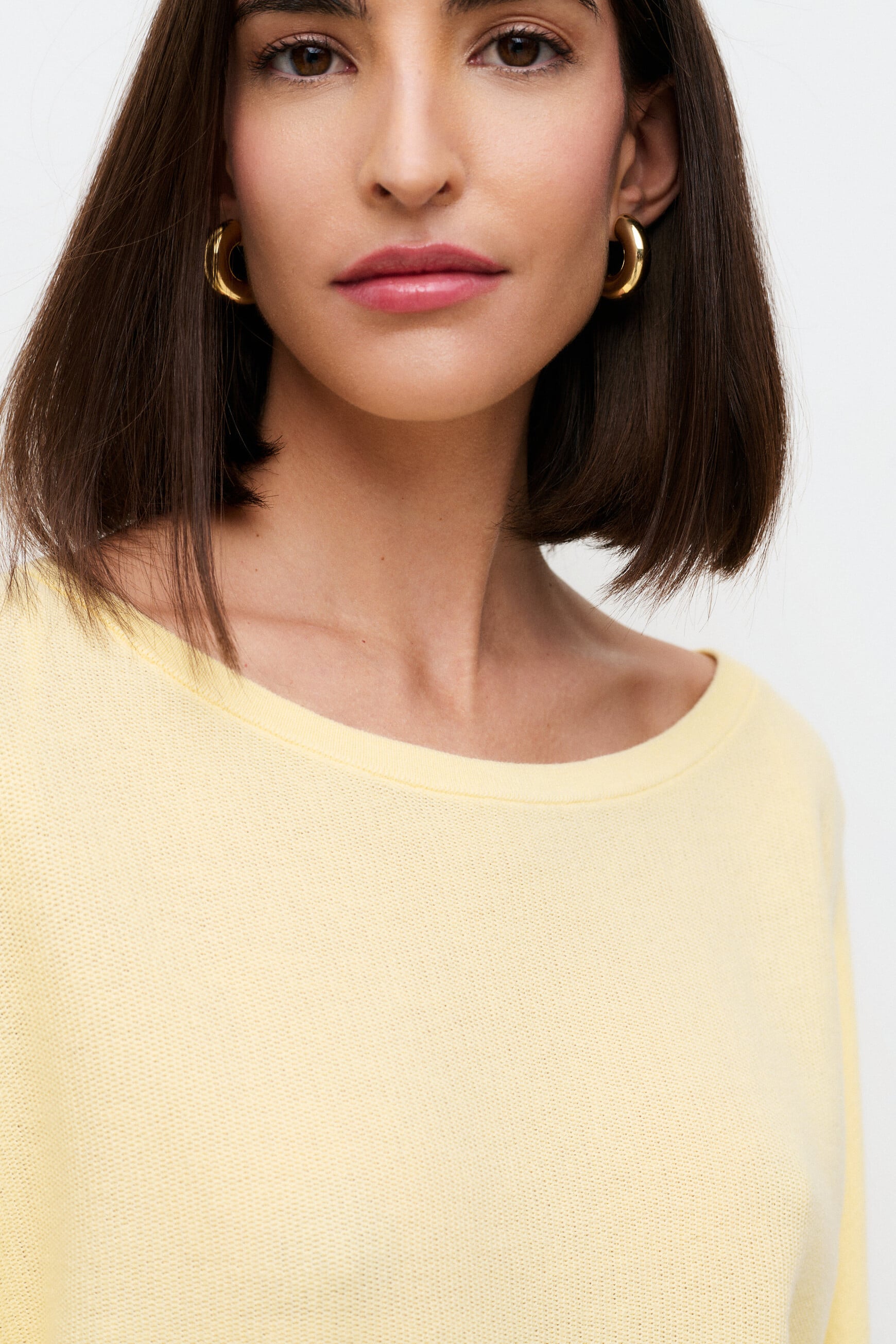 Joan oversized sweater pastel yellow woman