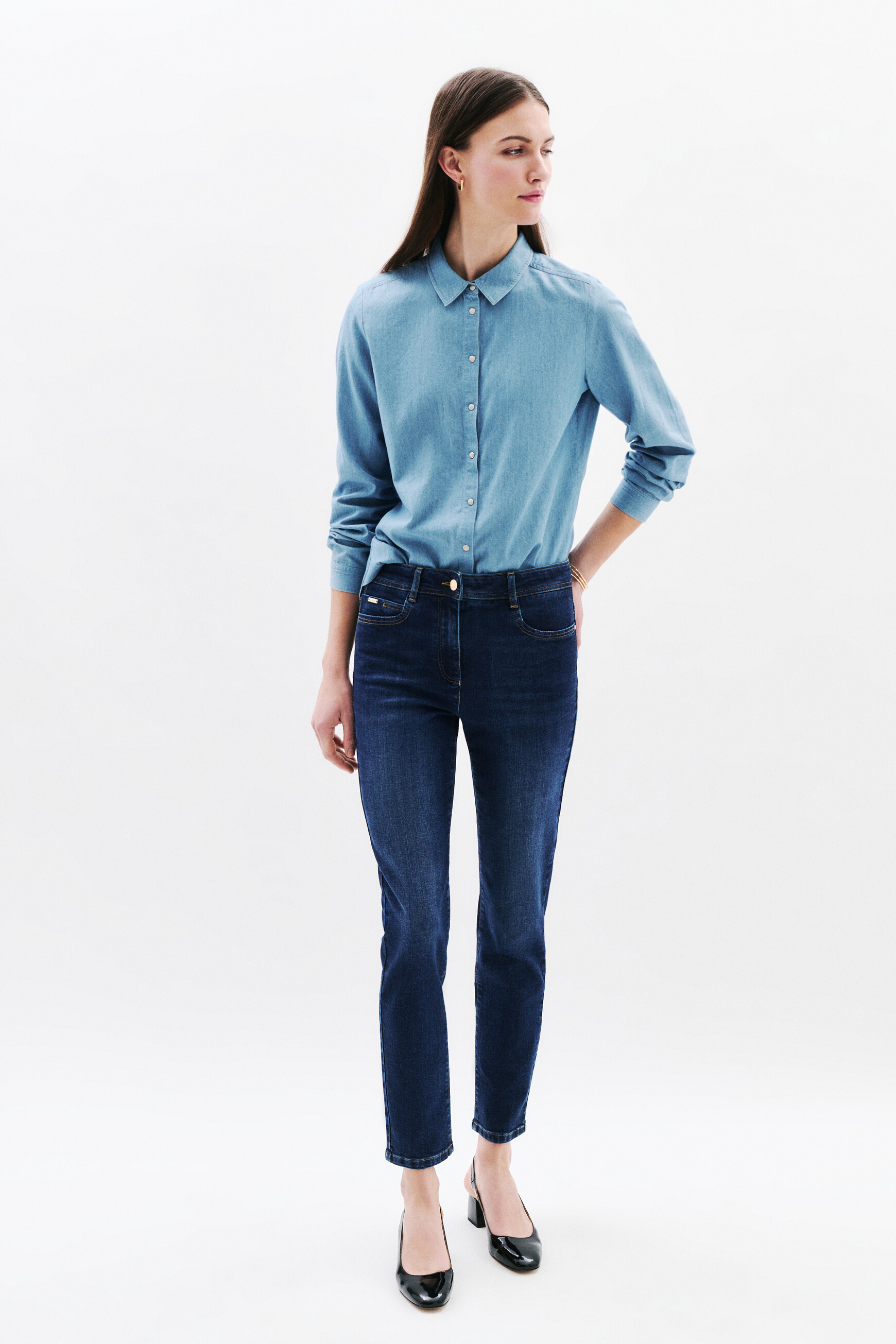 jessica1 overhemd denim stone vrouw Jessica1 overhemd denim stone vrouw