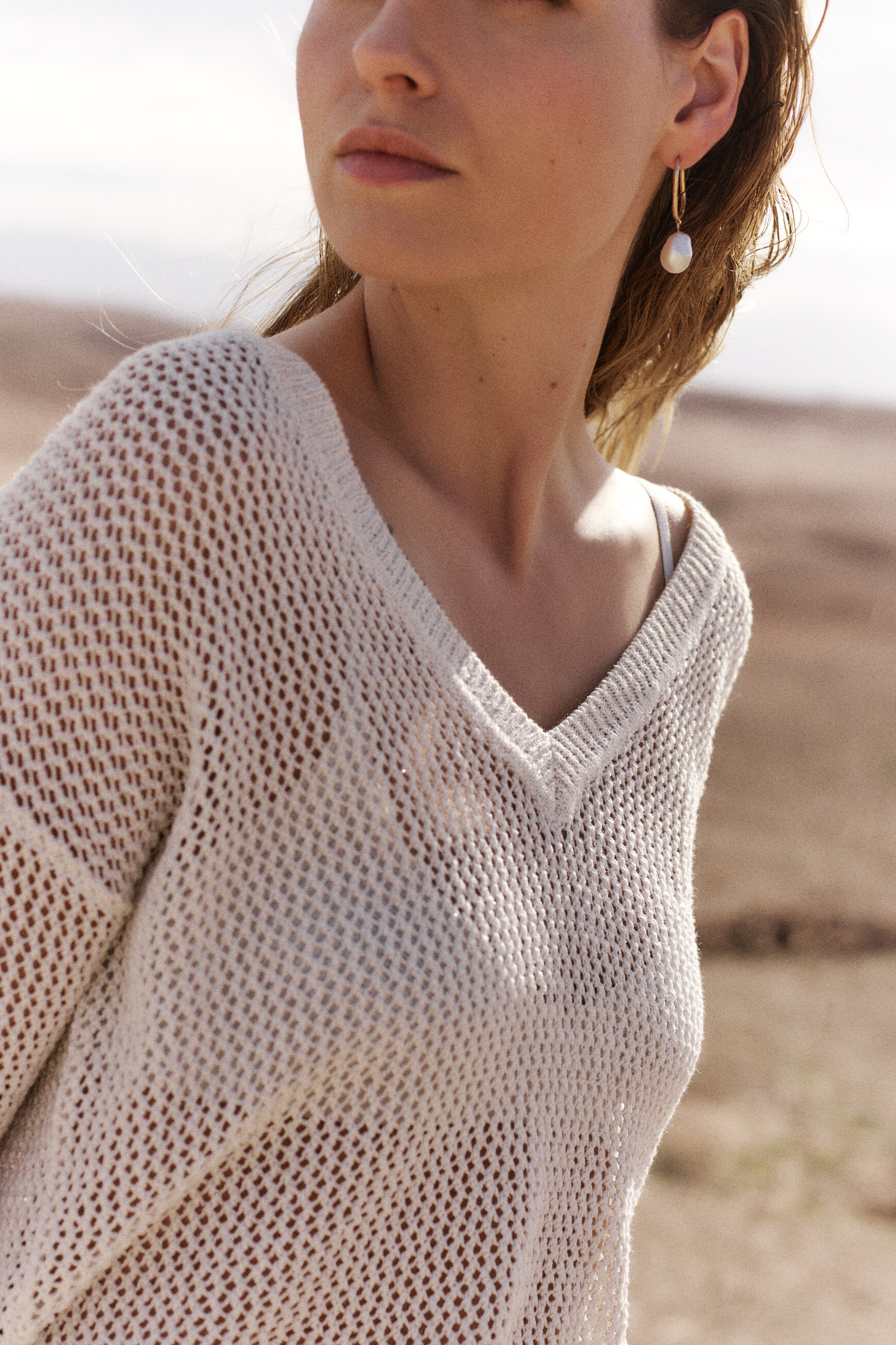 pull nino facon crochet ecru femme Pull nino façon crochet ecru femme