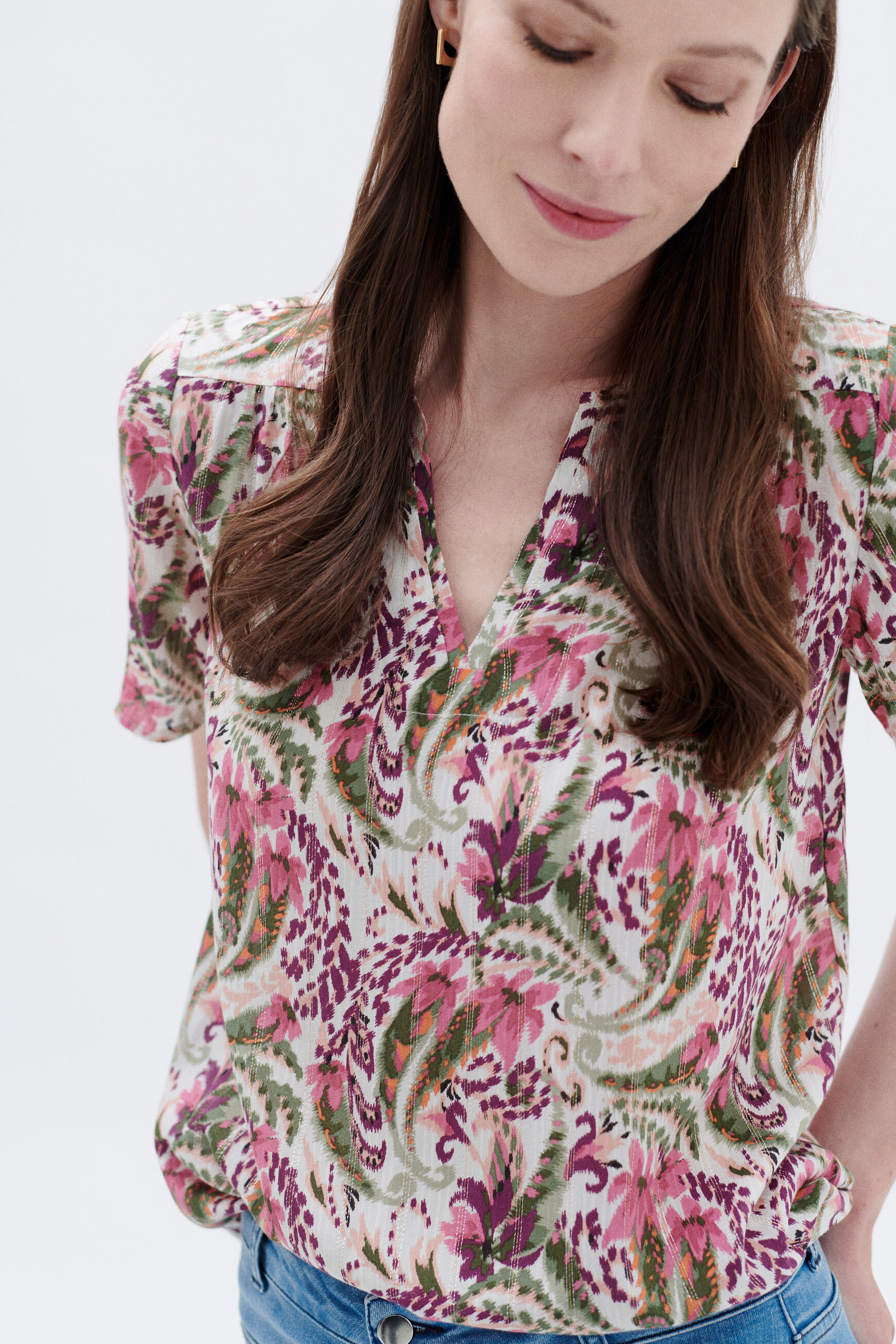 Blouse celiane2 rose corail femme