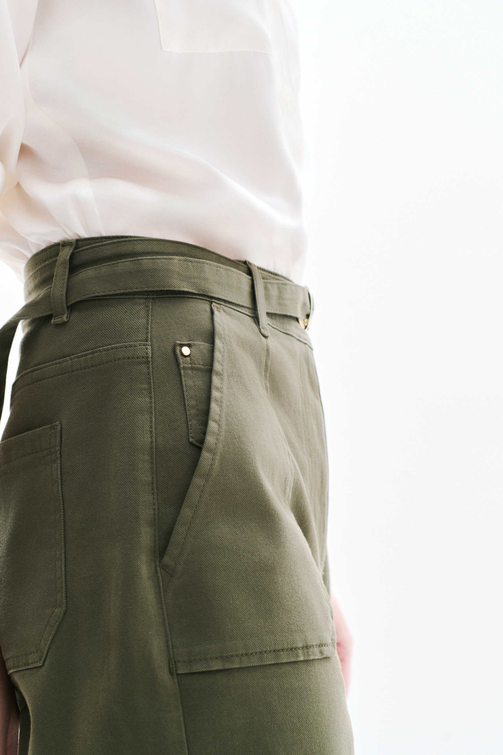 pantalon positano vert kaki femme Pantalon Positano vert kaki femme