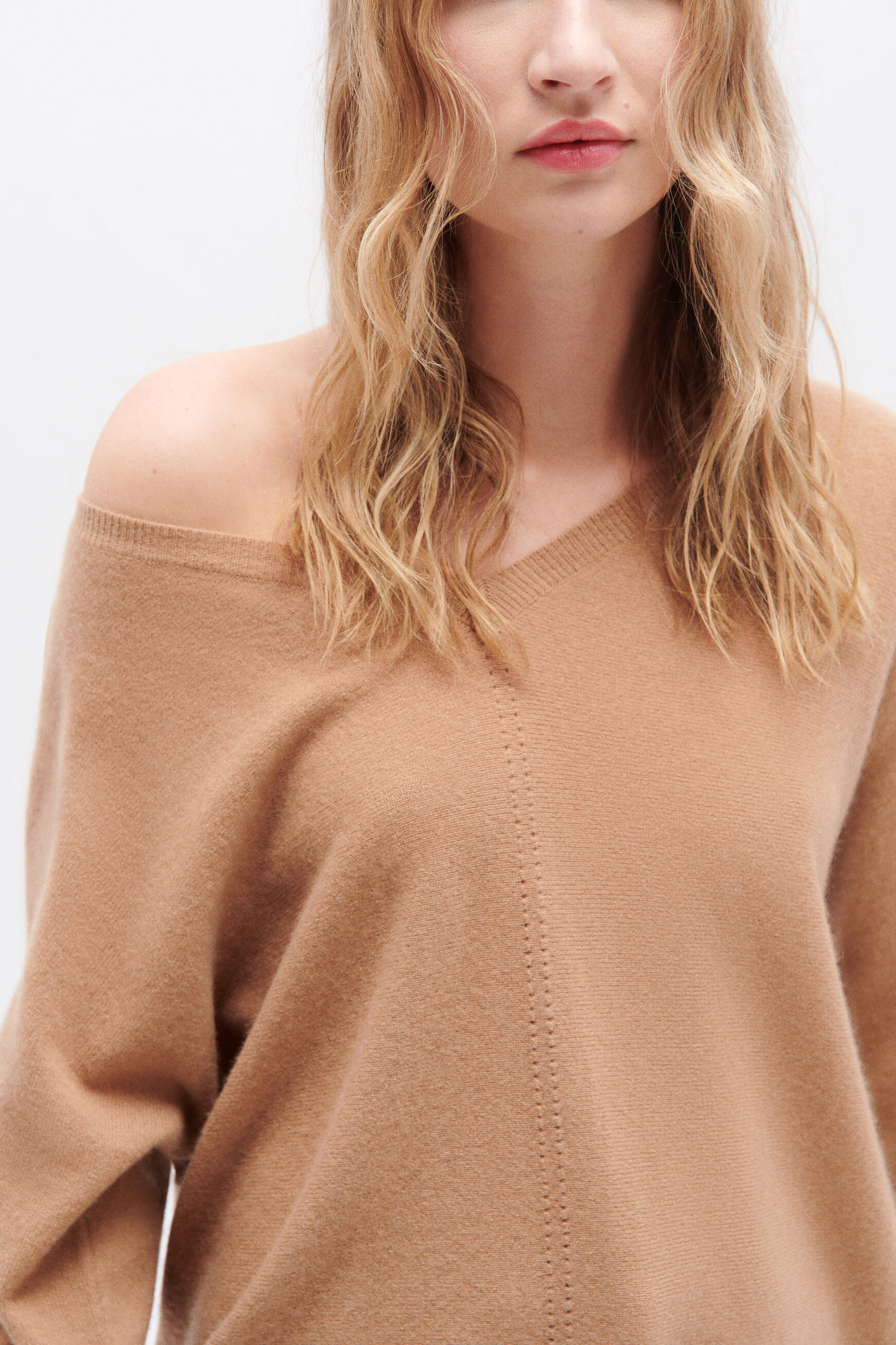 pull maïwen camel femme