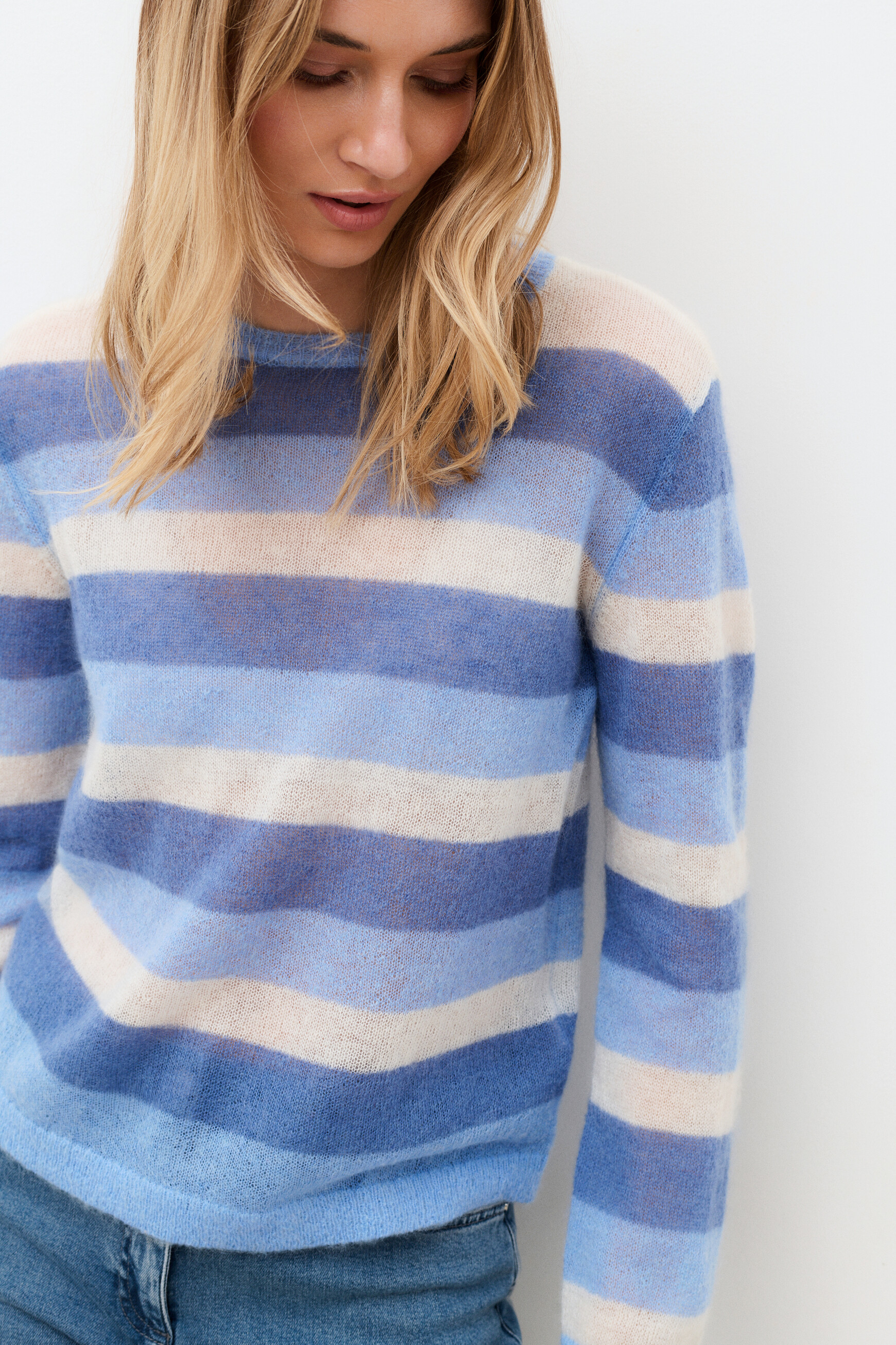 Mgreg sweater blue-grey woman