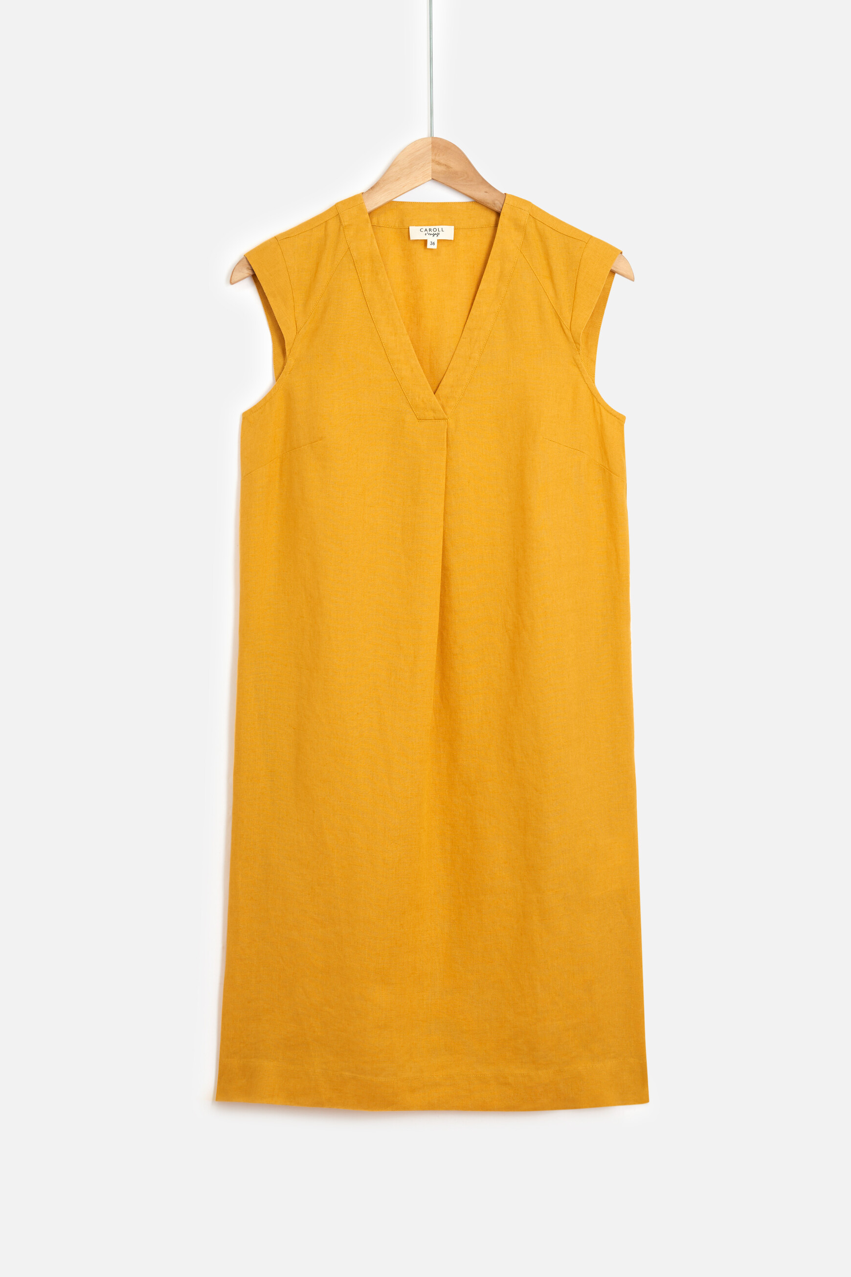 robe pamela 100 lin jaune or femme robe pamela 100% lin jaune or femme