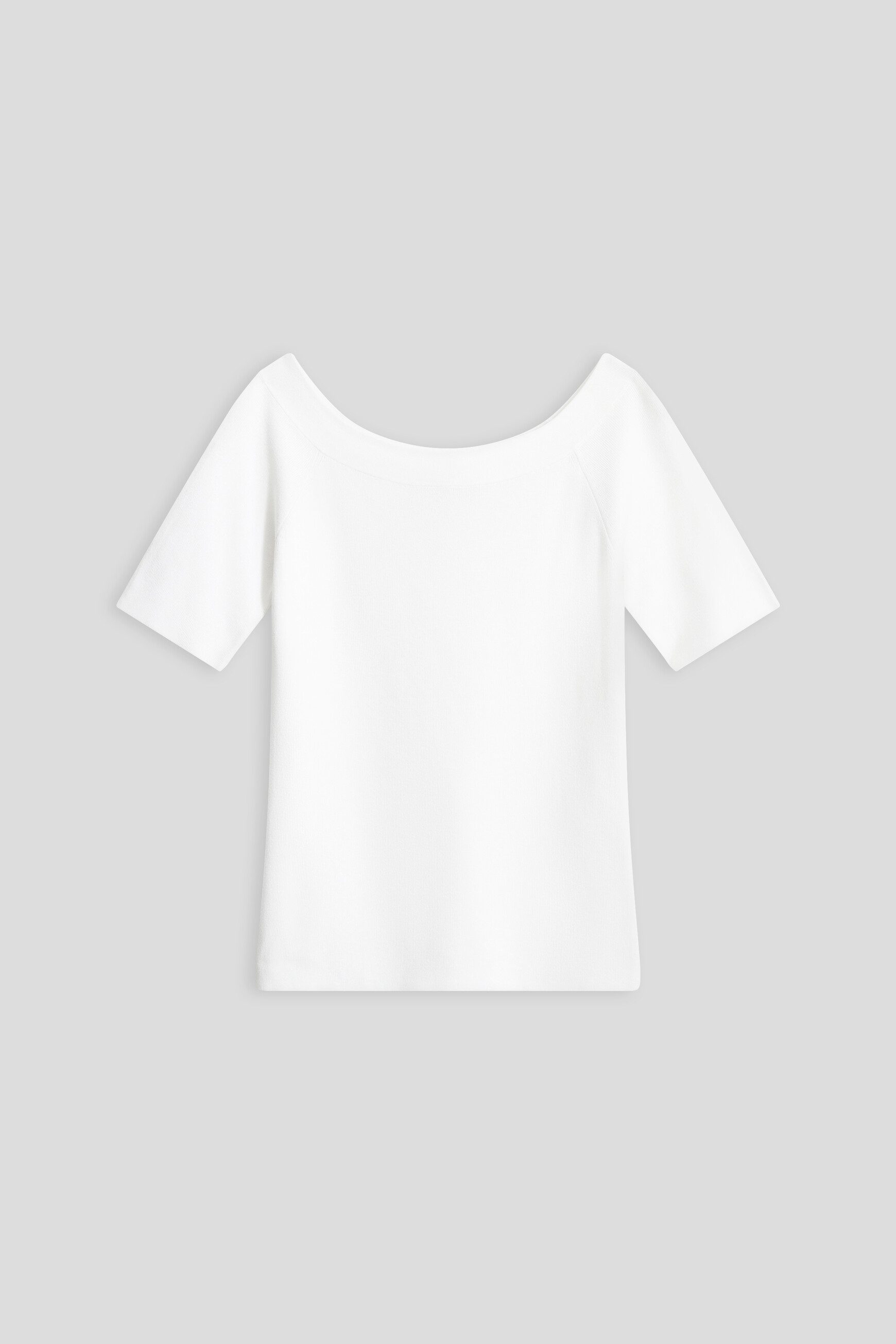 Jersey Malone fino de cuello barco blanco mujer