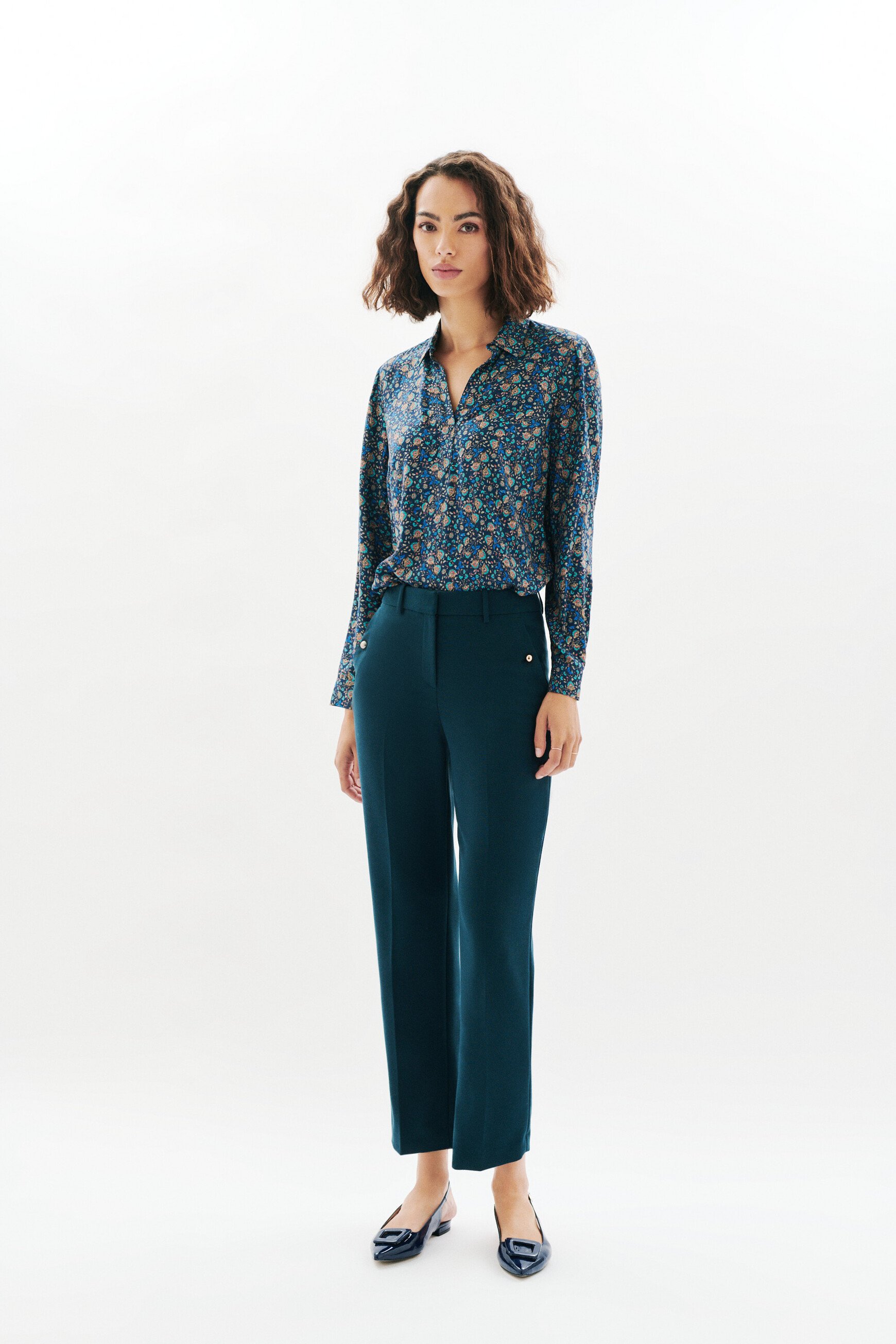 Pantaloni palissade blu anatra donna