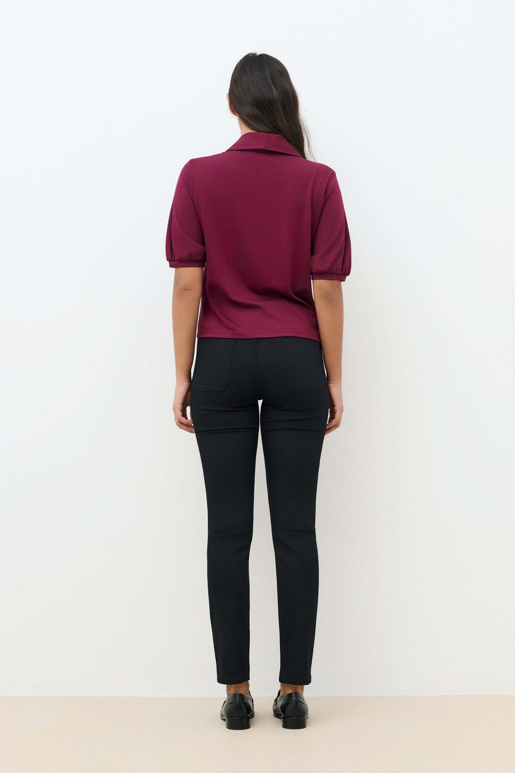 T-shirt Tmari-Uni burgundy woman