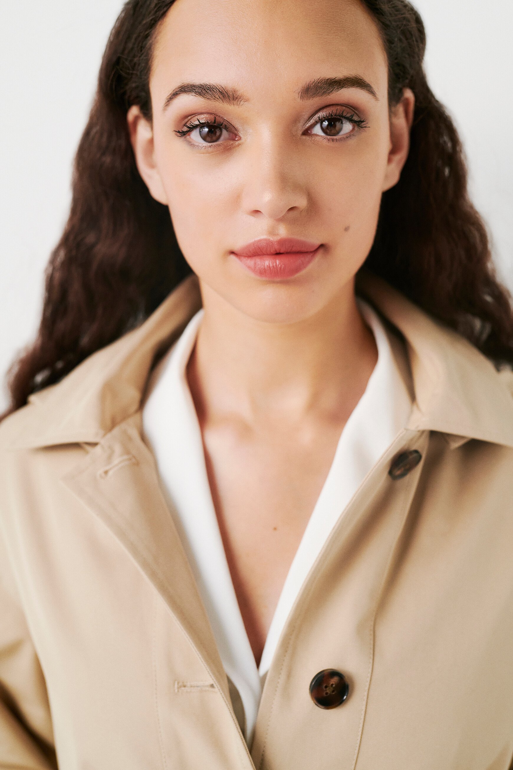 trench gabardine zand vrouw trench gabardine zand vrouw