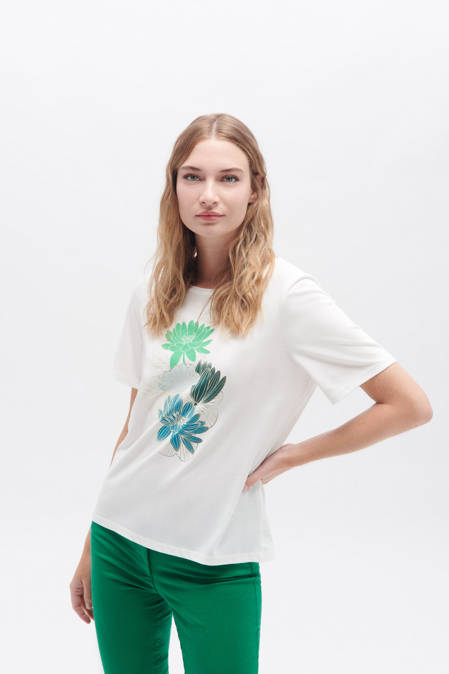 T shirt Tana mintgroen vrouw