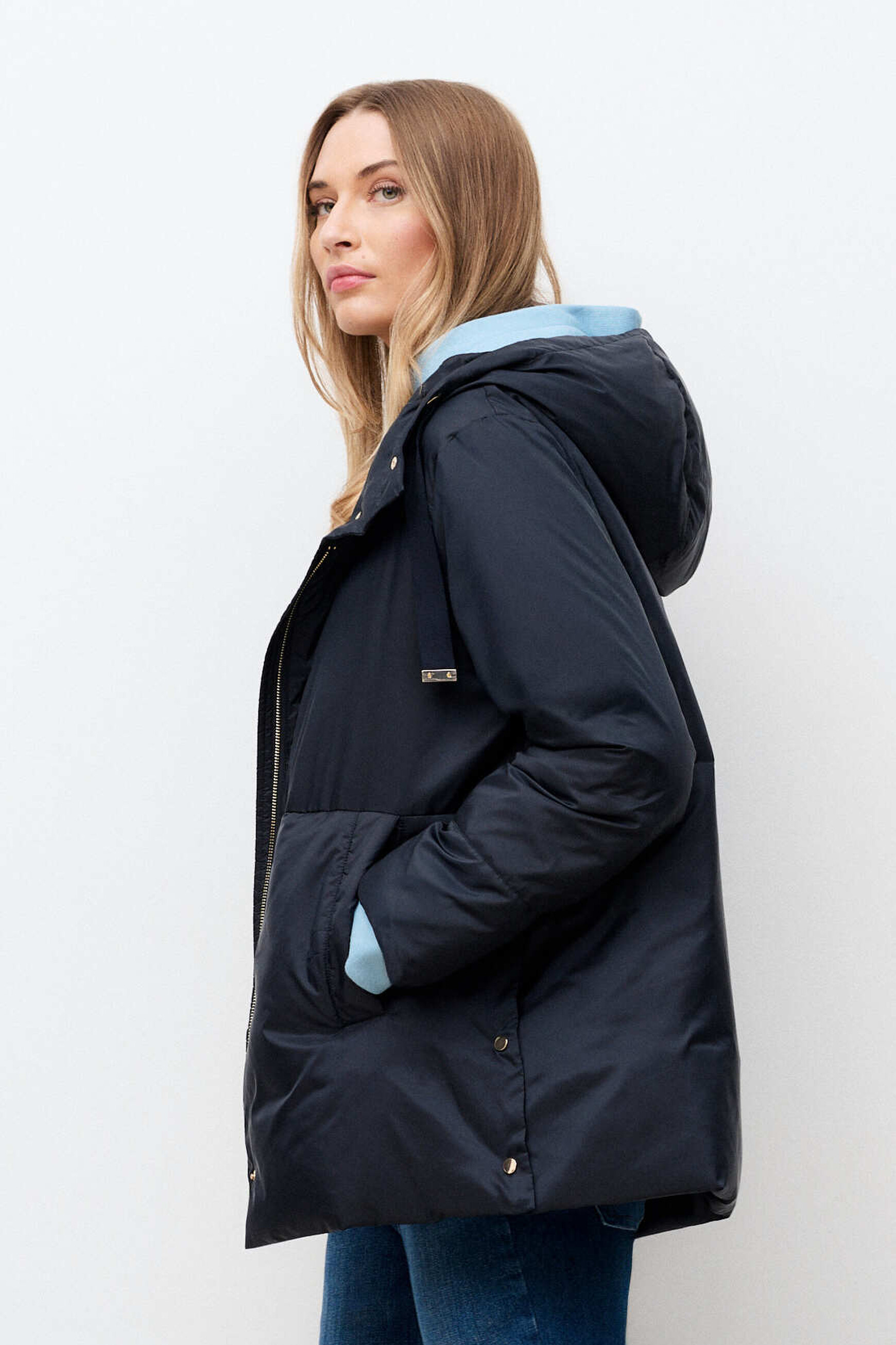 Manteau Galixe bleu marine femme