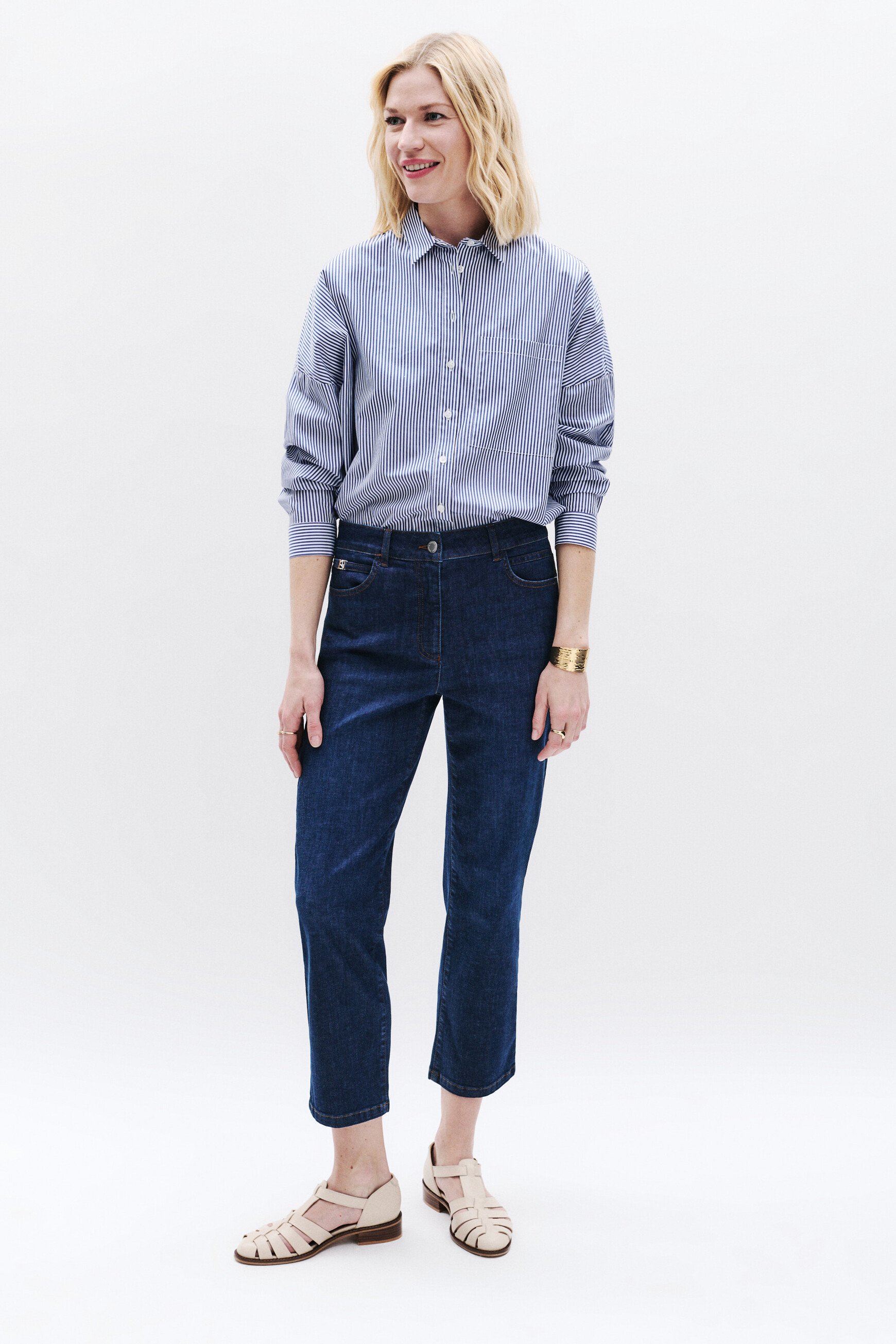 Pacome trousers double stone denim woman