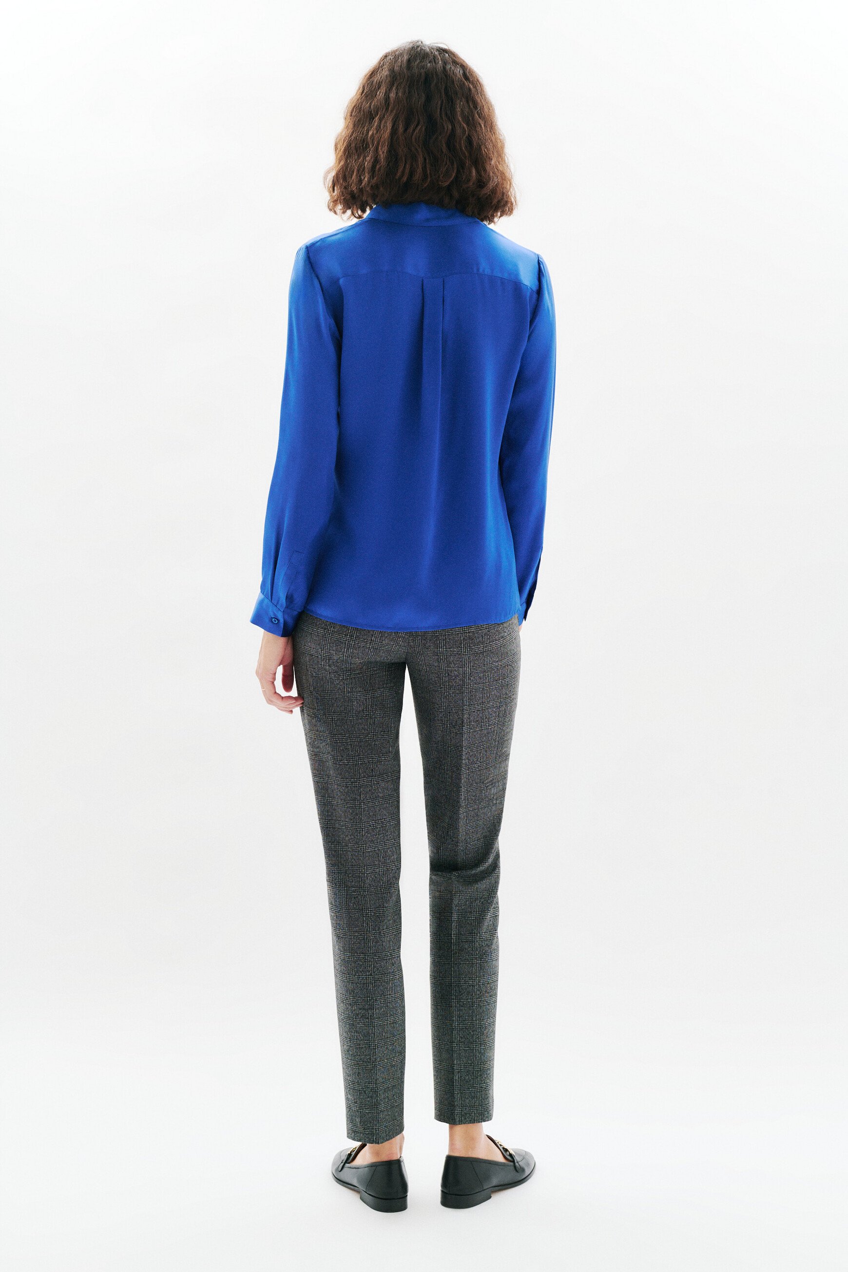 jeanne b 100 silk shirt electric blue woman Jeanne b 100% silk shirt electric blue woman