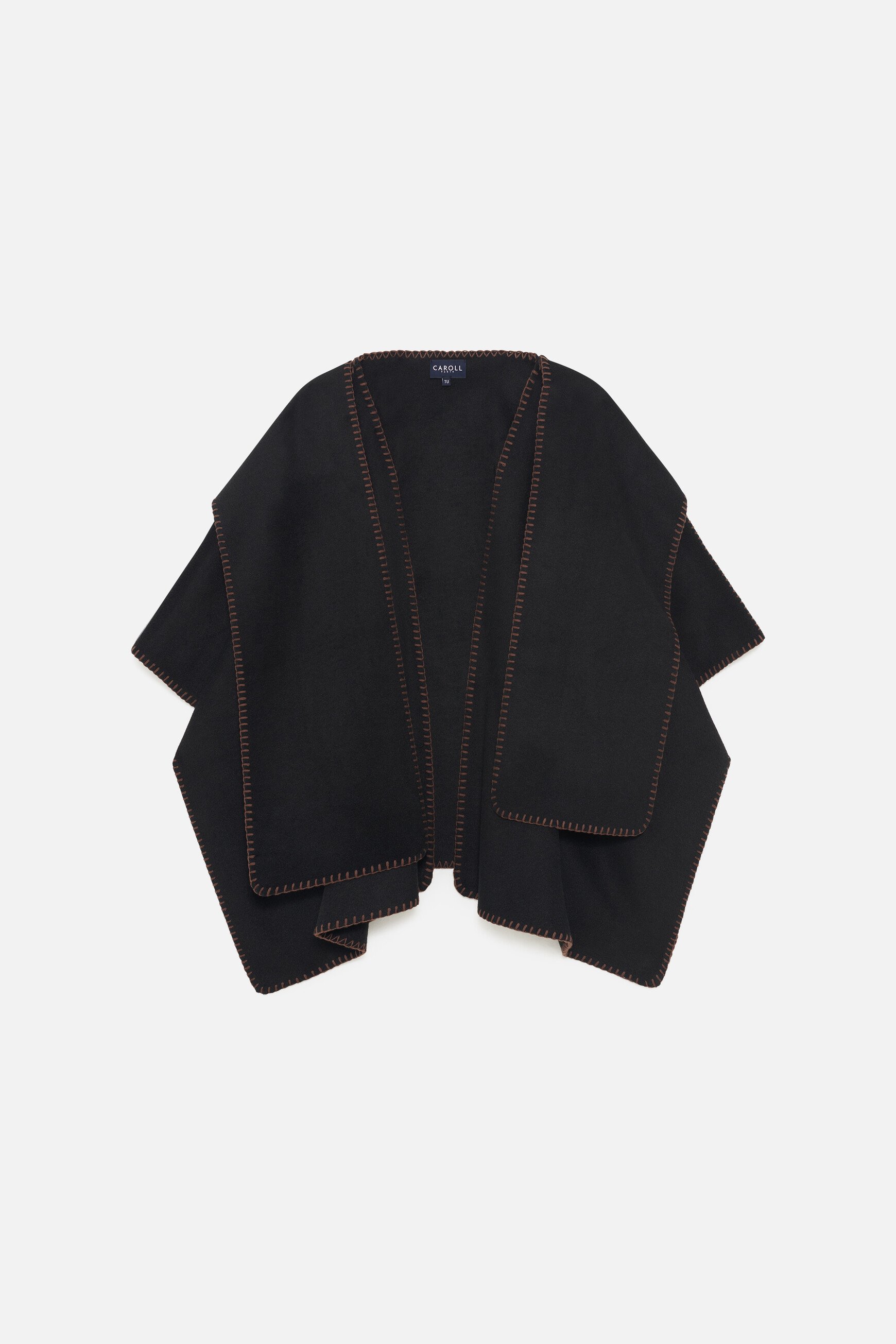poncho hester noir femme zwart vrouw