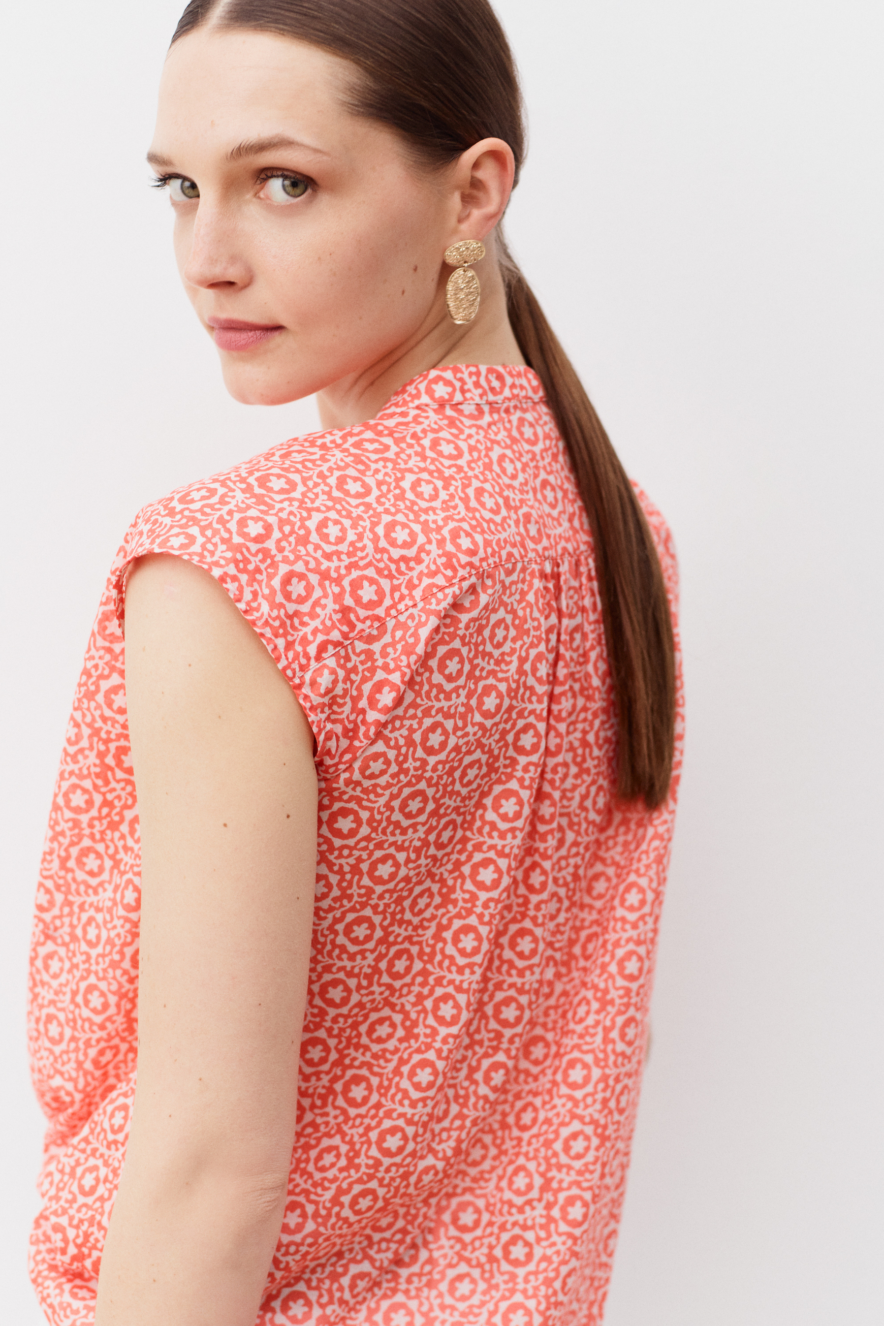 chemisier elio orange femme chemisier elio orange femme