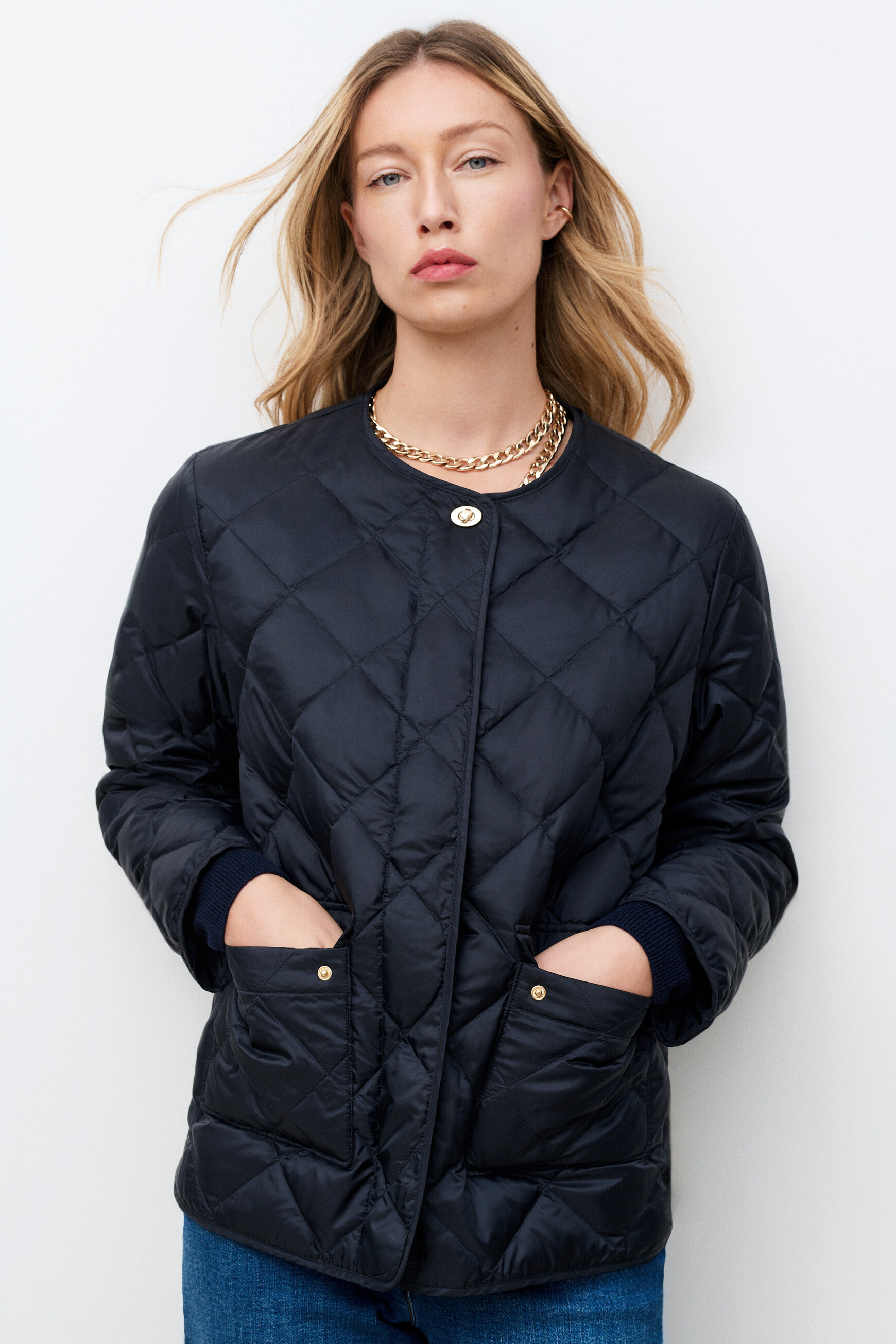 Manteau Ganache bleu marine femme