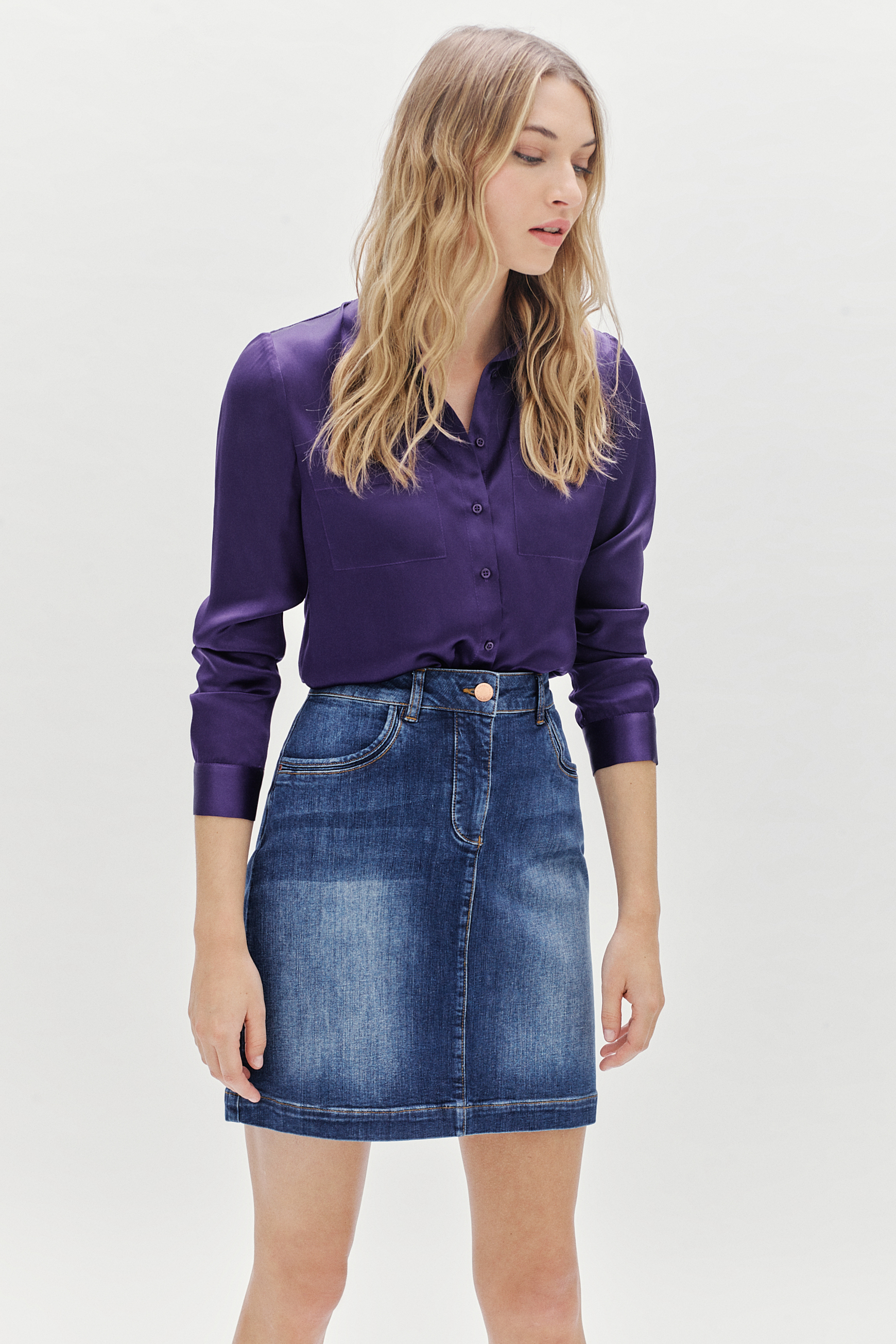 chemisier jeanne 100 soie prune femme chemisier jeanne 100% soie prune femme