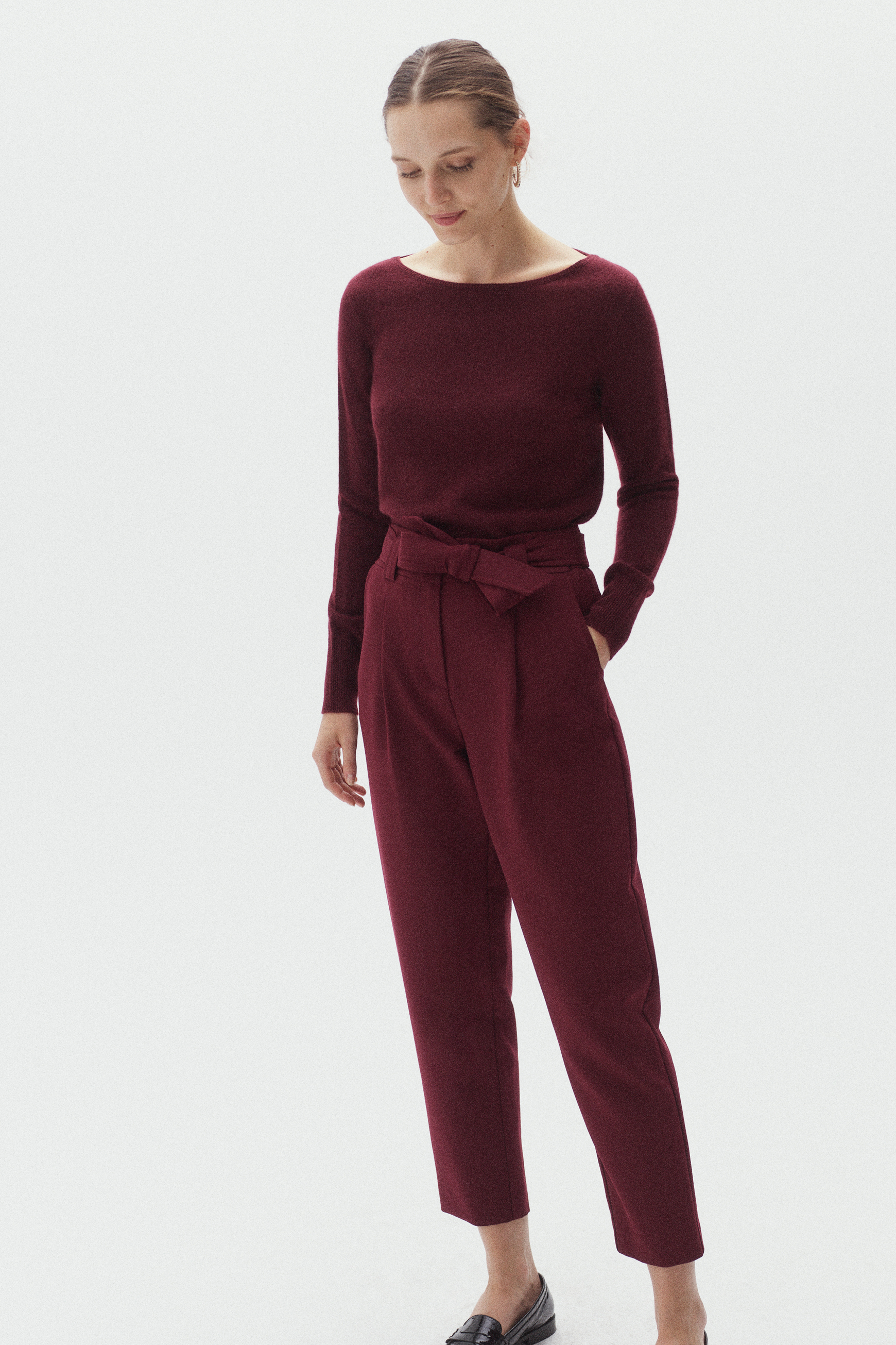 pull zofia lurex 100 cachemire bordeaux femme pull zofia lurex 100% cachemire bordeaux femme