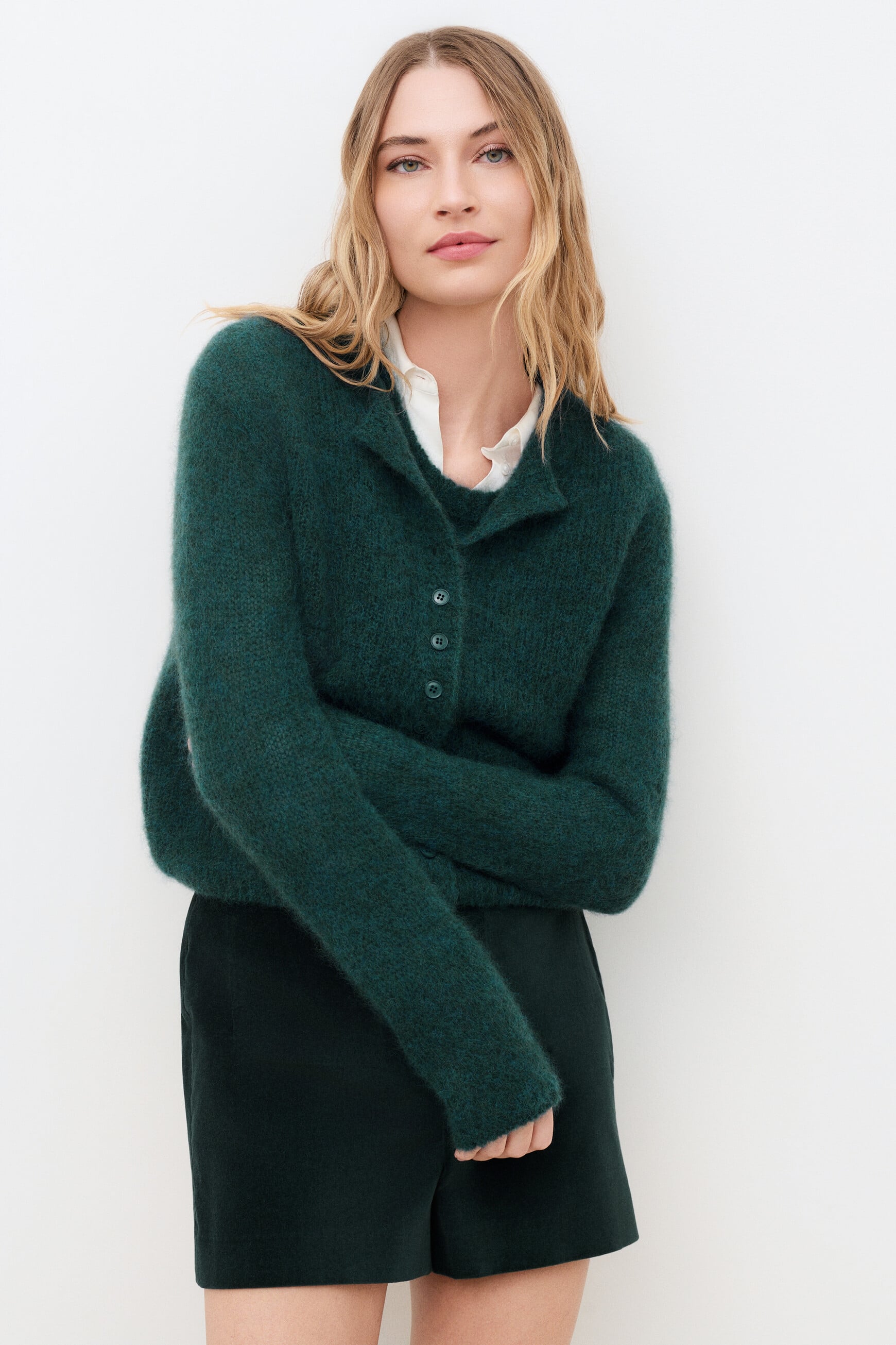Mvanille cardigan teal green woman
