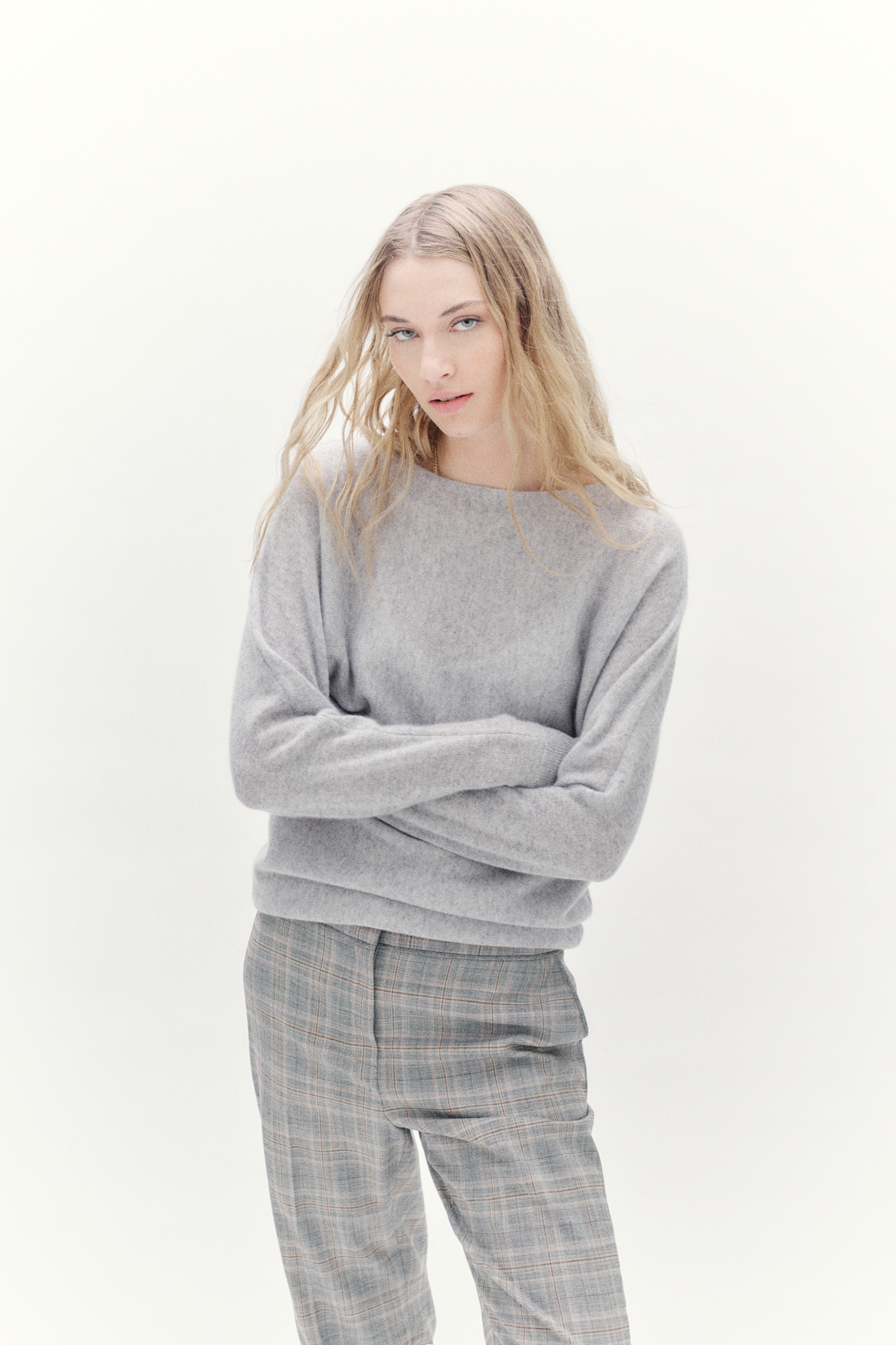 pull marie 100 cachemire gris clair femme pull marie 100% cachemire gris clair femme