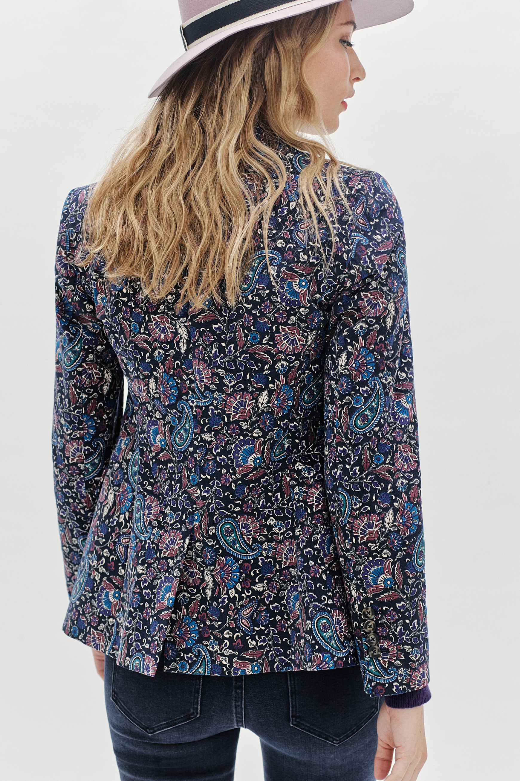 blazer aurora print bleu marine femme blazer aurora print bleu marine femme